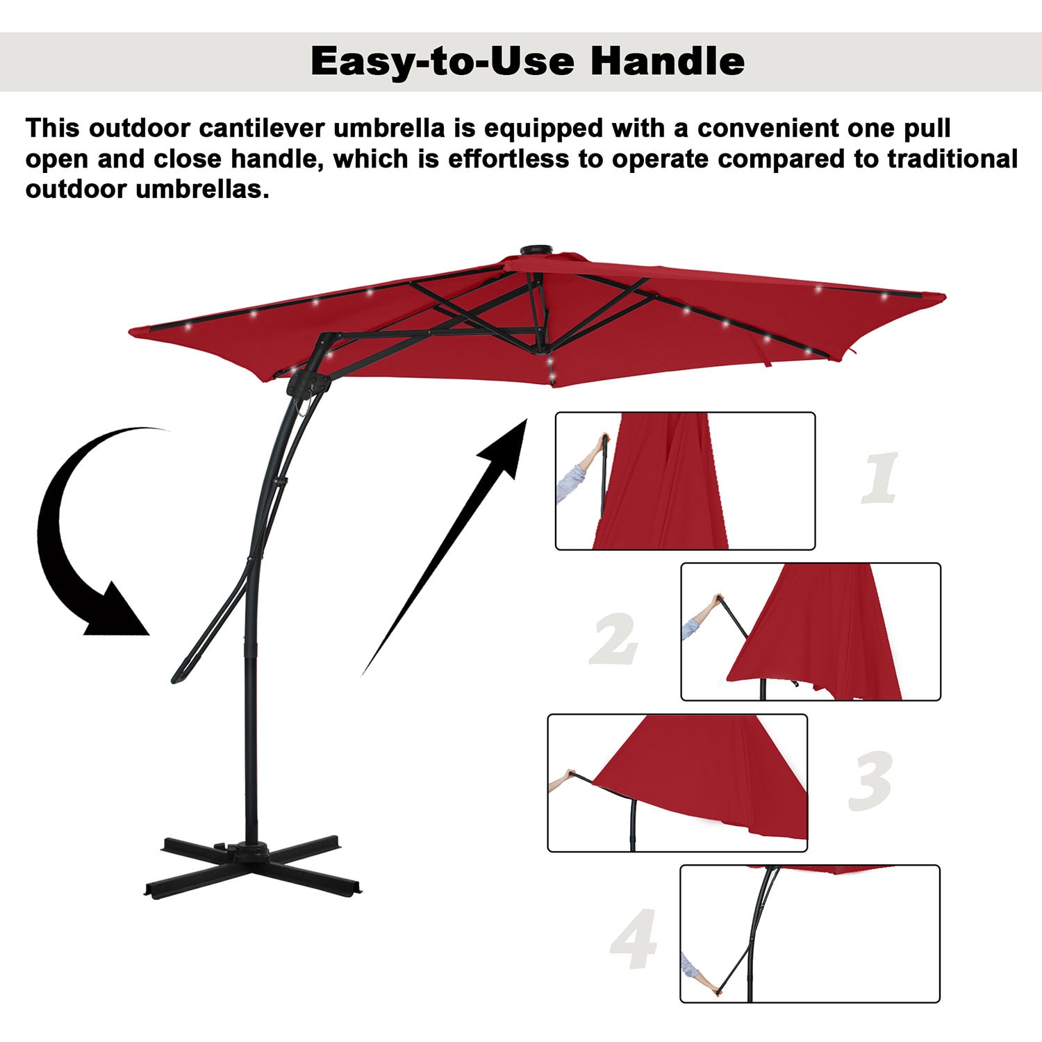 Clihome CL0104QDYGL10RD Umbrellas-2 - View #7