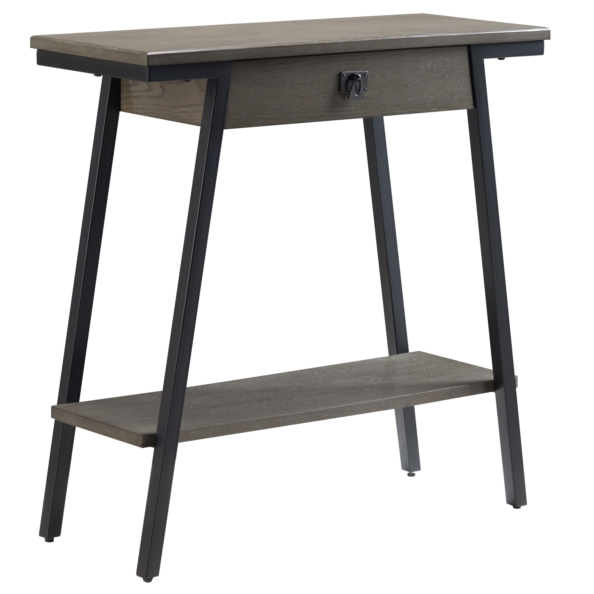 Leick Home 214353 Empiria Wood with Drawer and Metal Frame Modern Gray Console table