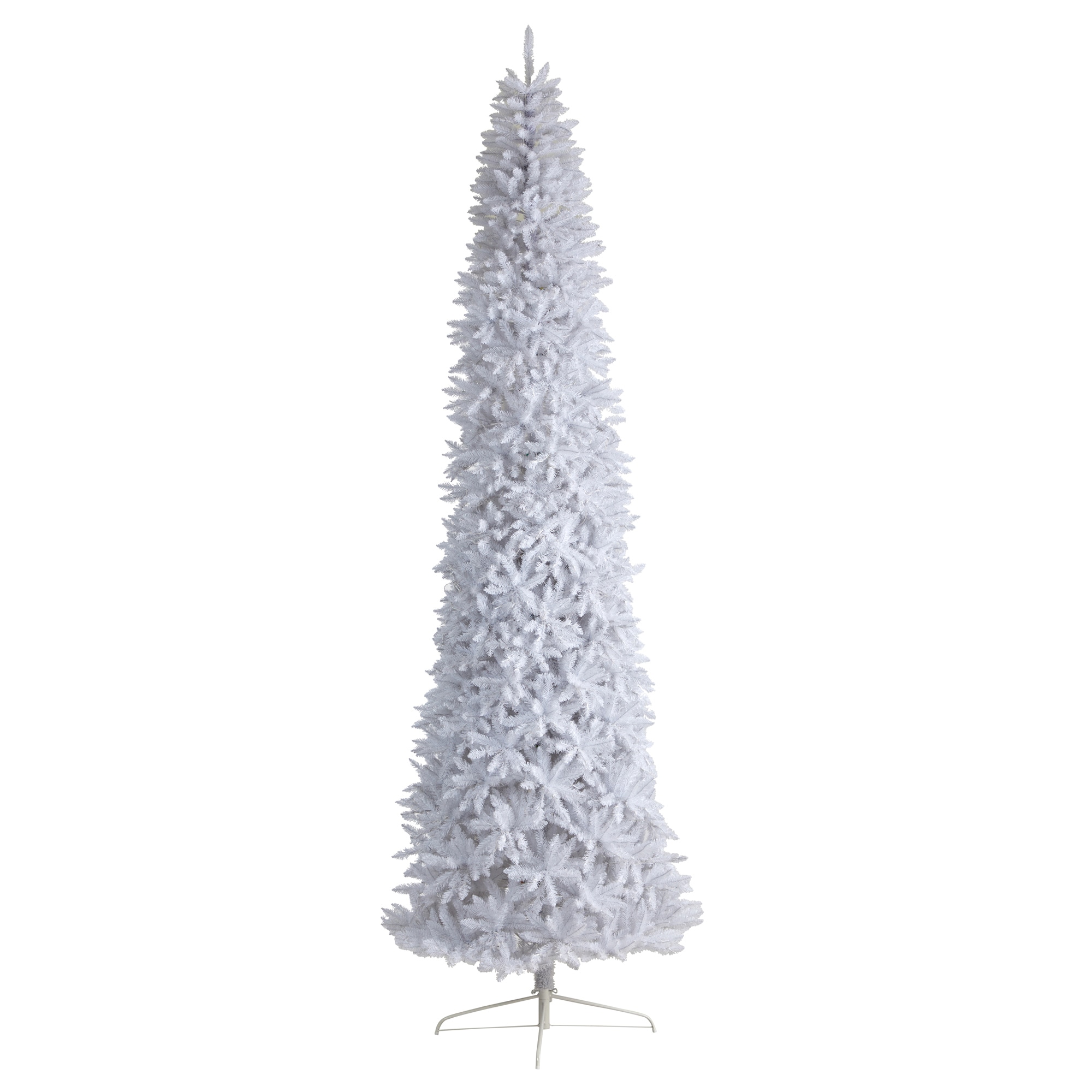 Nearly Natural T4503 12-ft Slim White Artificial Christmas Tree