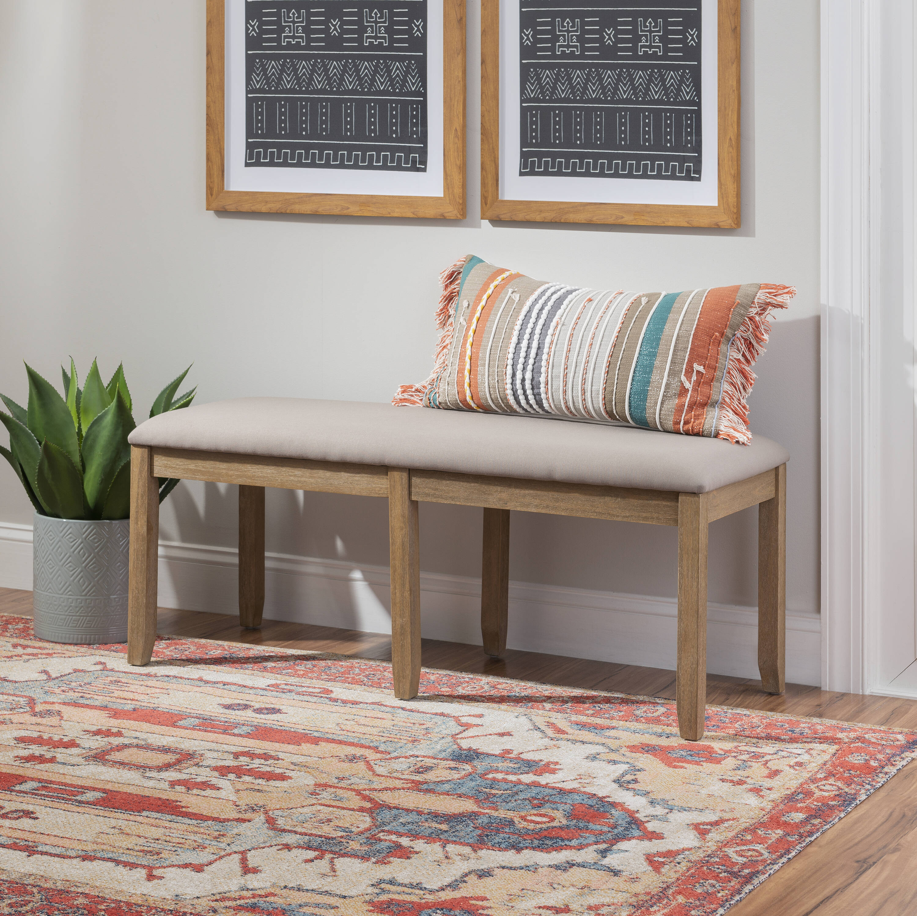 Linon LOWES1898 Tate Backless Dining Bench