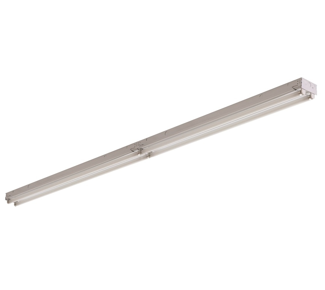 4-Light Fluorescent Heavy-Duty Shop Light Strip Plug-in 128 watt Stainless Steel 