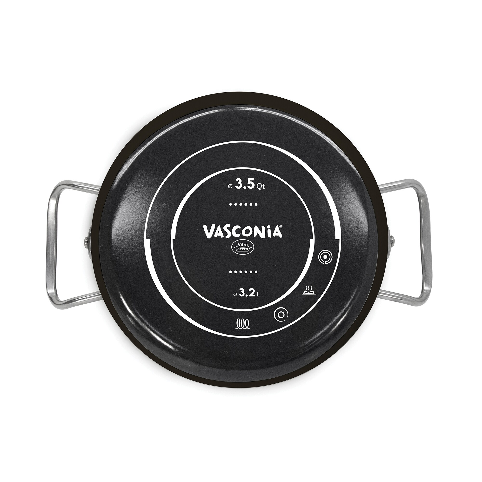 Vasconia 12.6-in Steel with Non-stick Coating Cookware Set with Lid ...