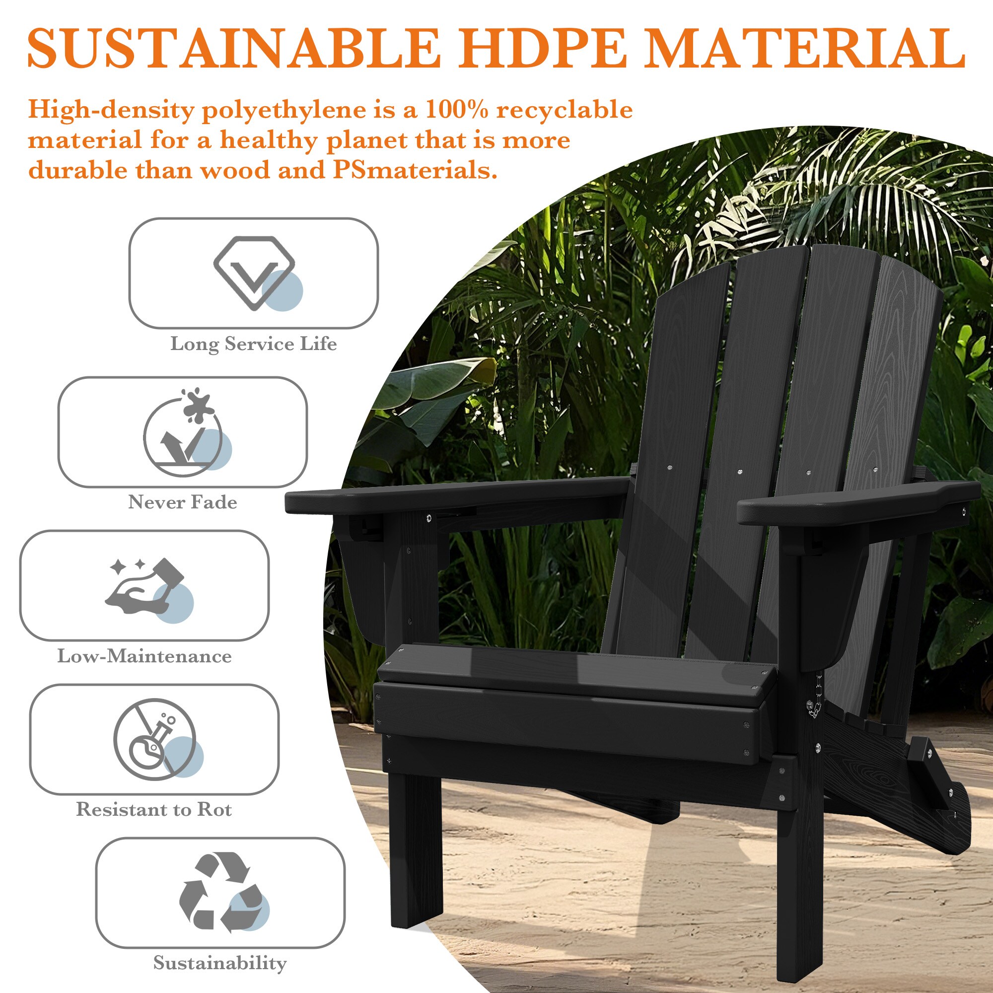 JEAREY LS-CGTJ-BK Patio-Chairs - View #5