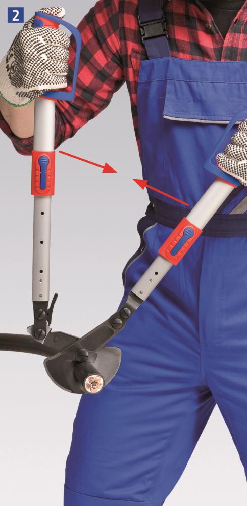 Knipex Cable Cutters (ratchet action) suitable for aluminum cable