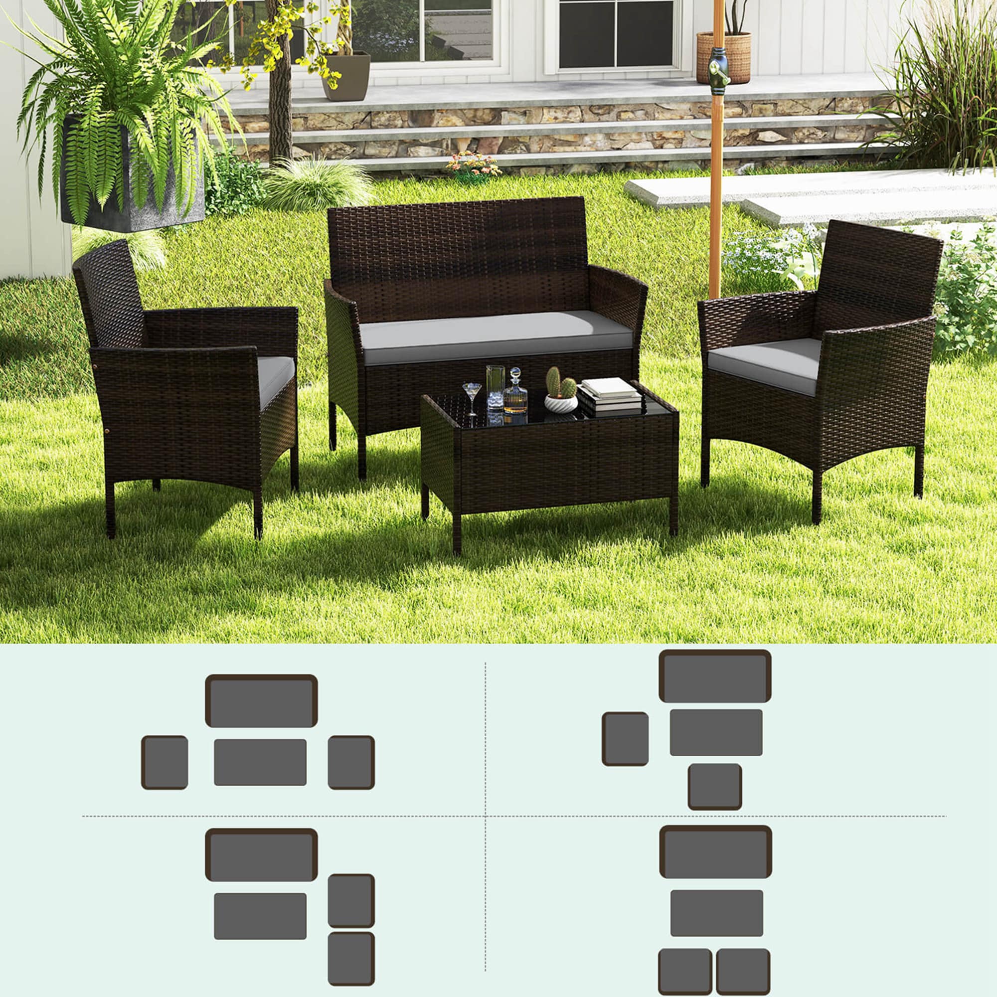 Costway HCST01302 Patio-Conversation-Sets - View #6
