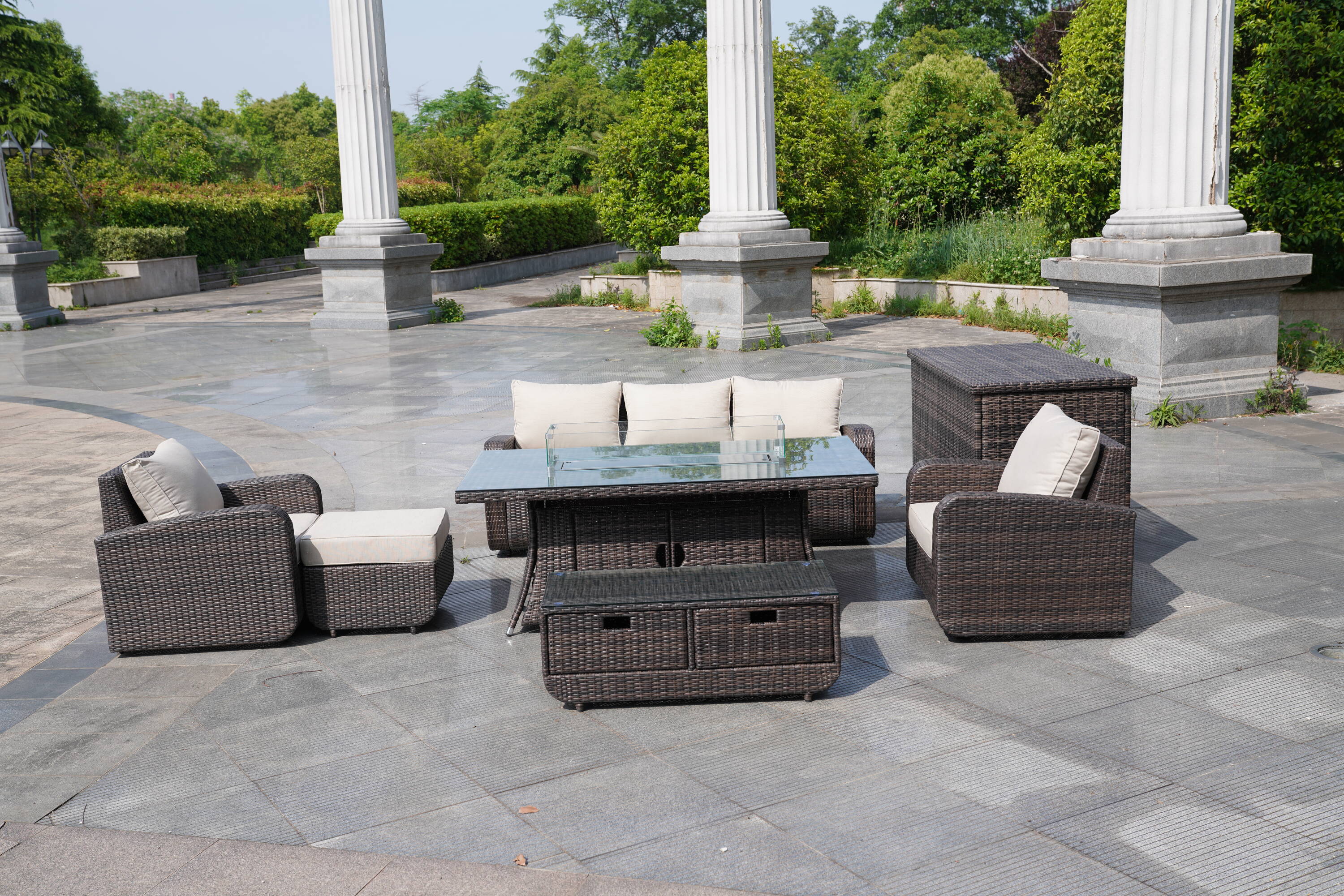 Direct Wicker DWG-06R15&3256B-BR Patio-Dining-Sets - View #6