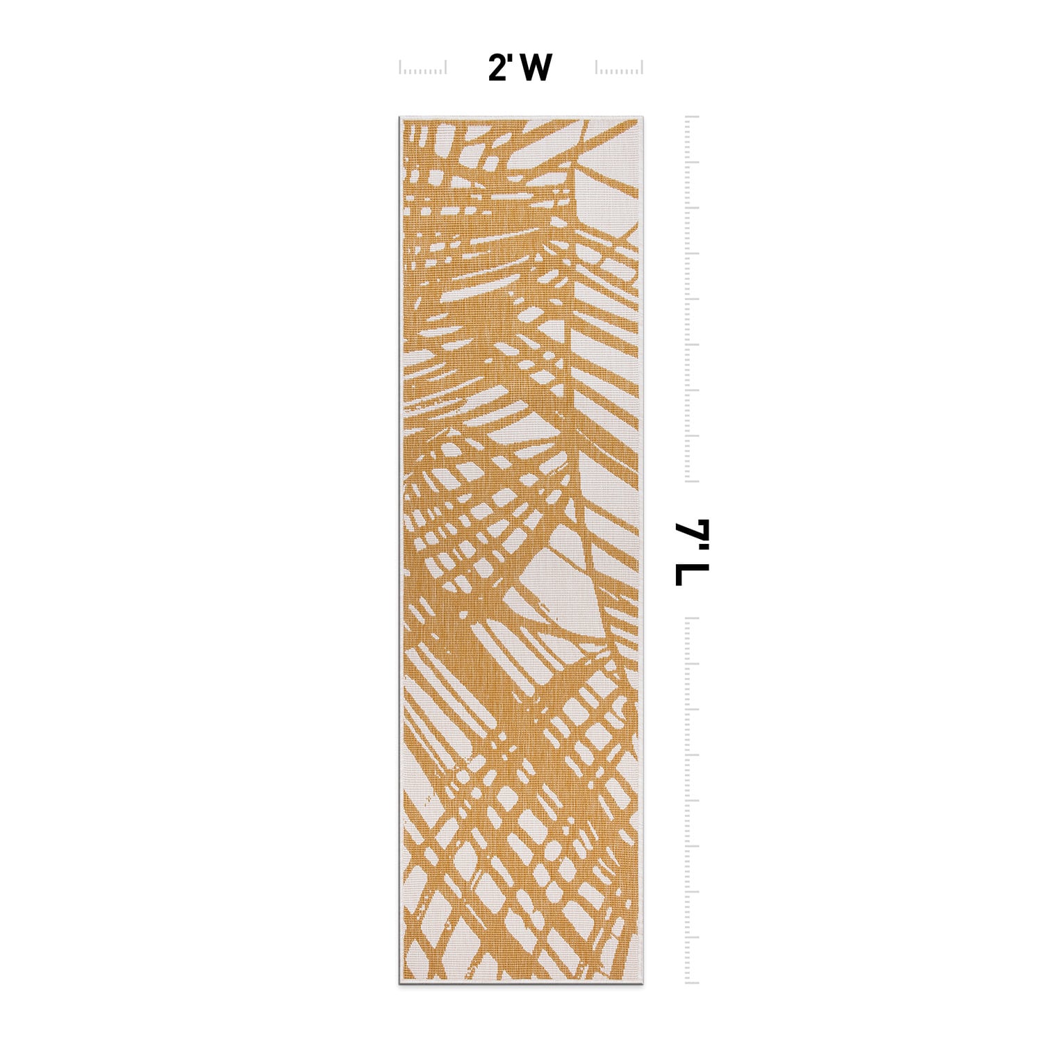 World Rug Gallery 4027YELLOW2X7 rugs - View #2