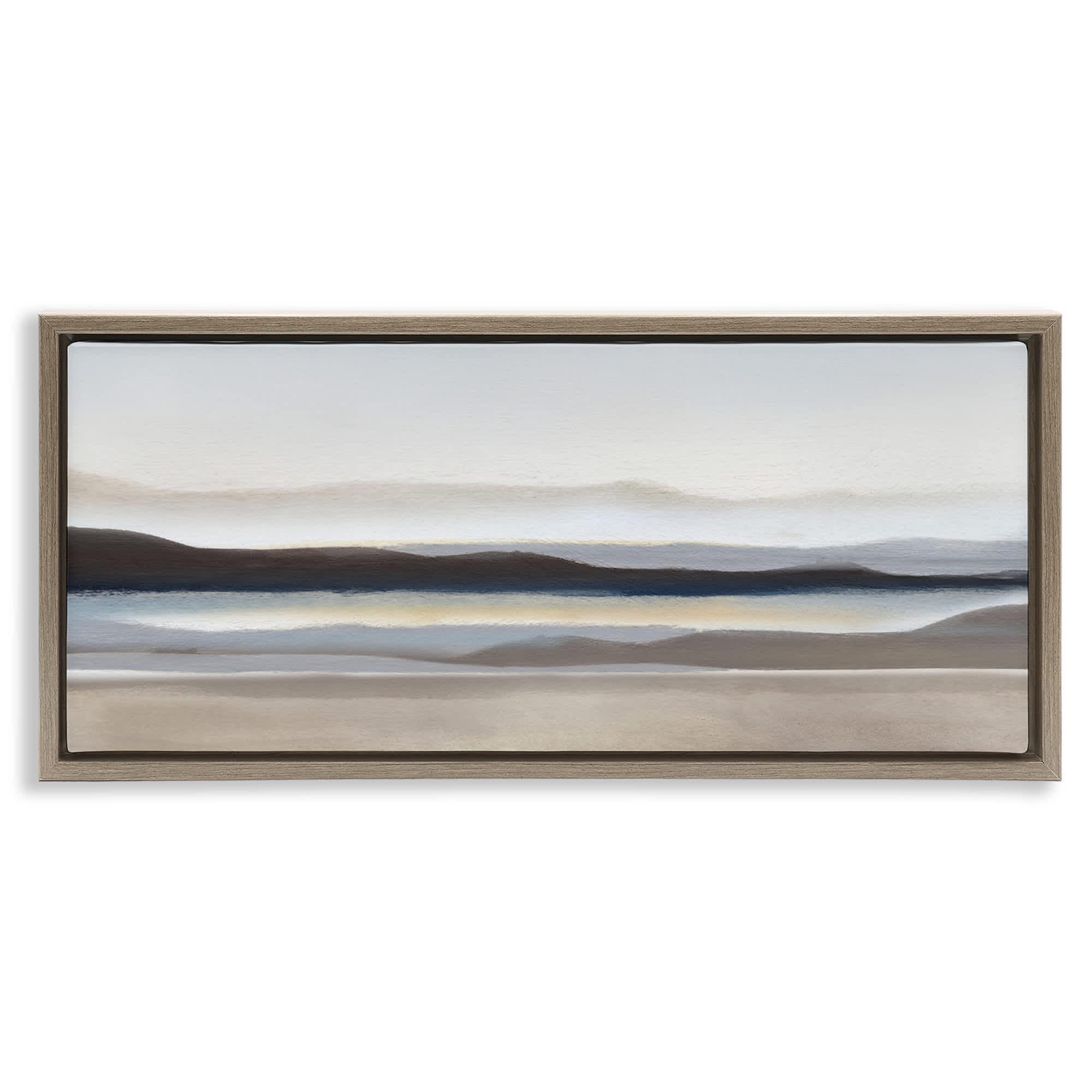 Stupell Industries BS-177-FFE-10X24 Fade Neutral Desert Scenery Brown Framed Floater Canvas Wall Art By Charity Henderson 25 x 11