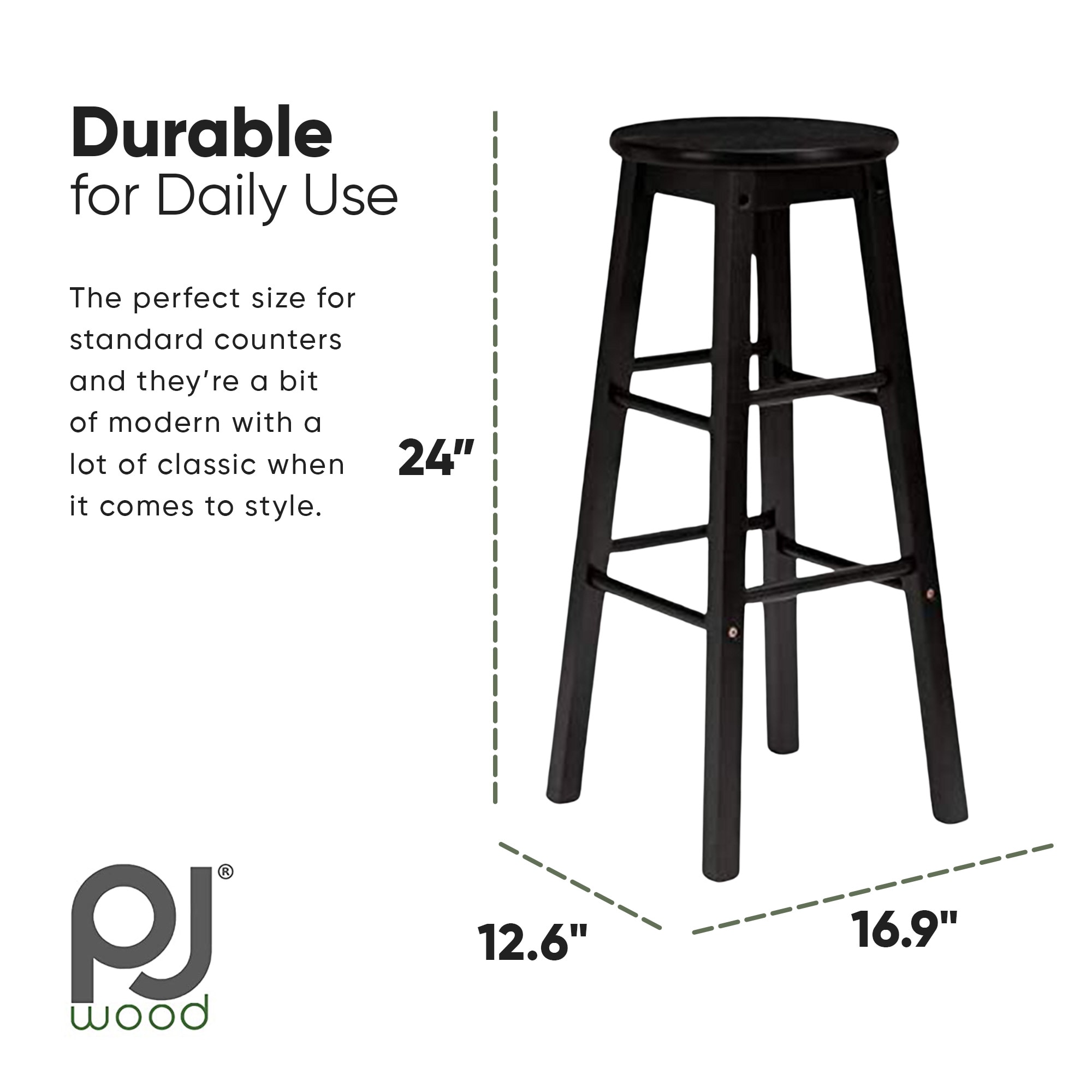 PJ Wood 304513 stools - View #2