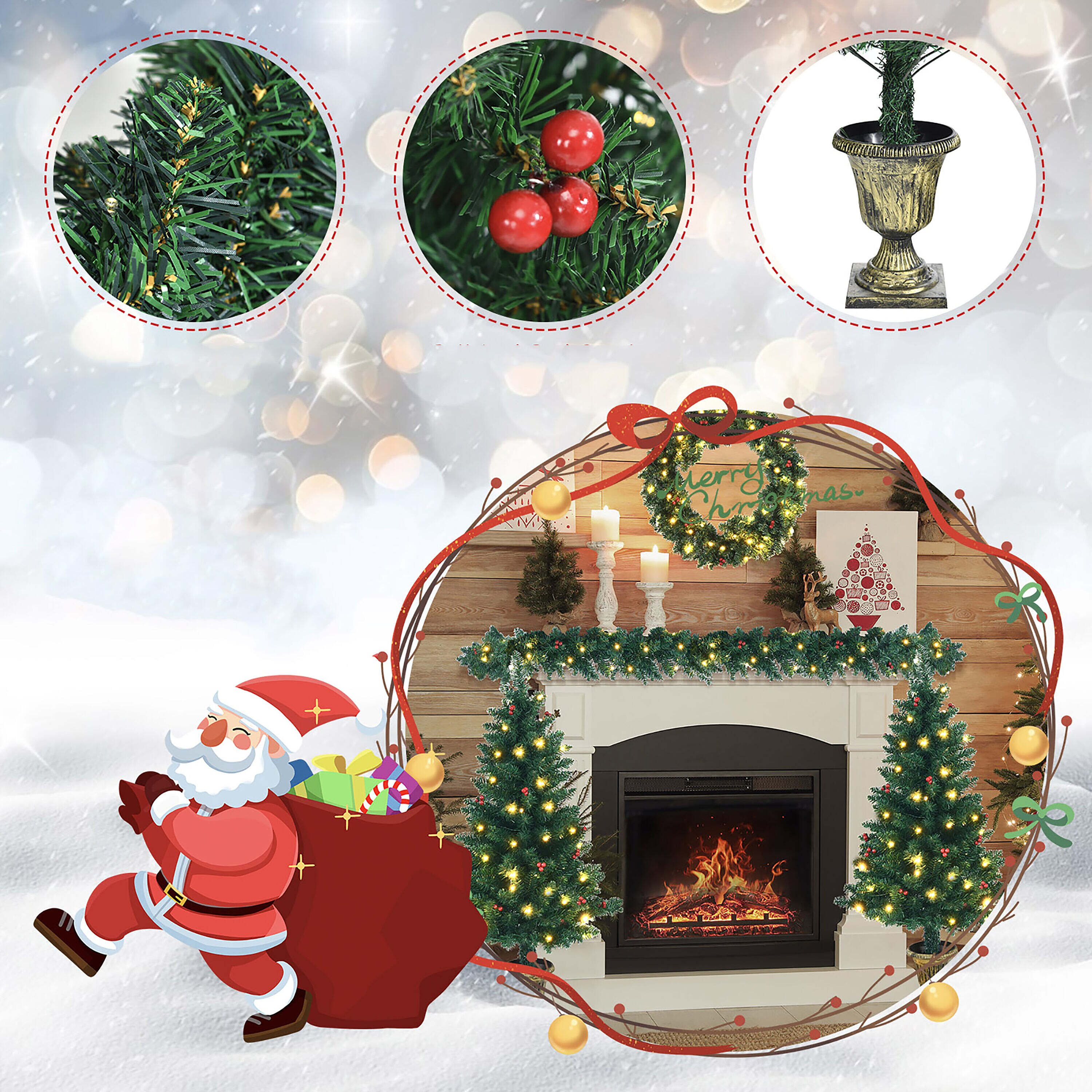 Outdoor Merry Christmas Ornament Set