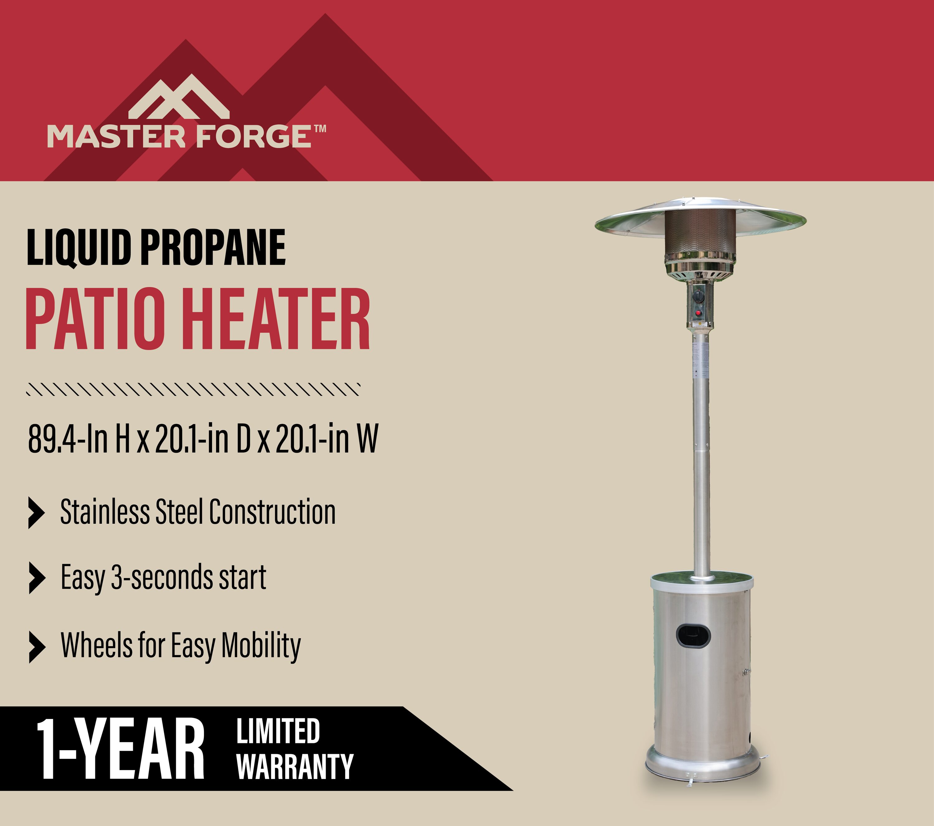 Master Forge FHTS80001D Outdoor-Gas-Patio-Heaters - View #10