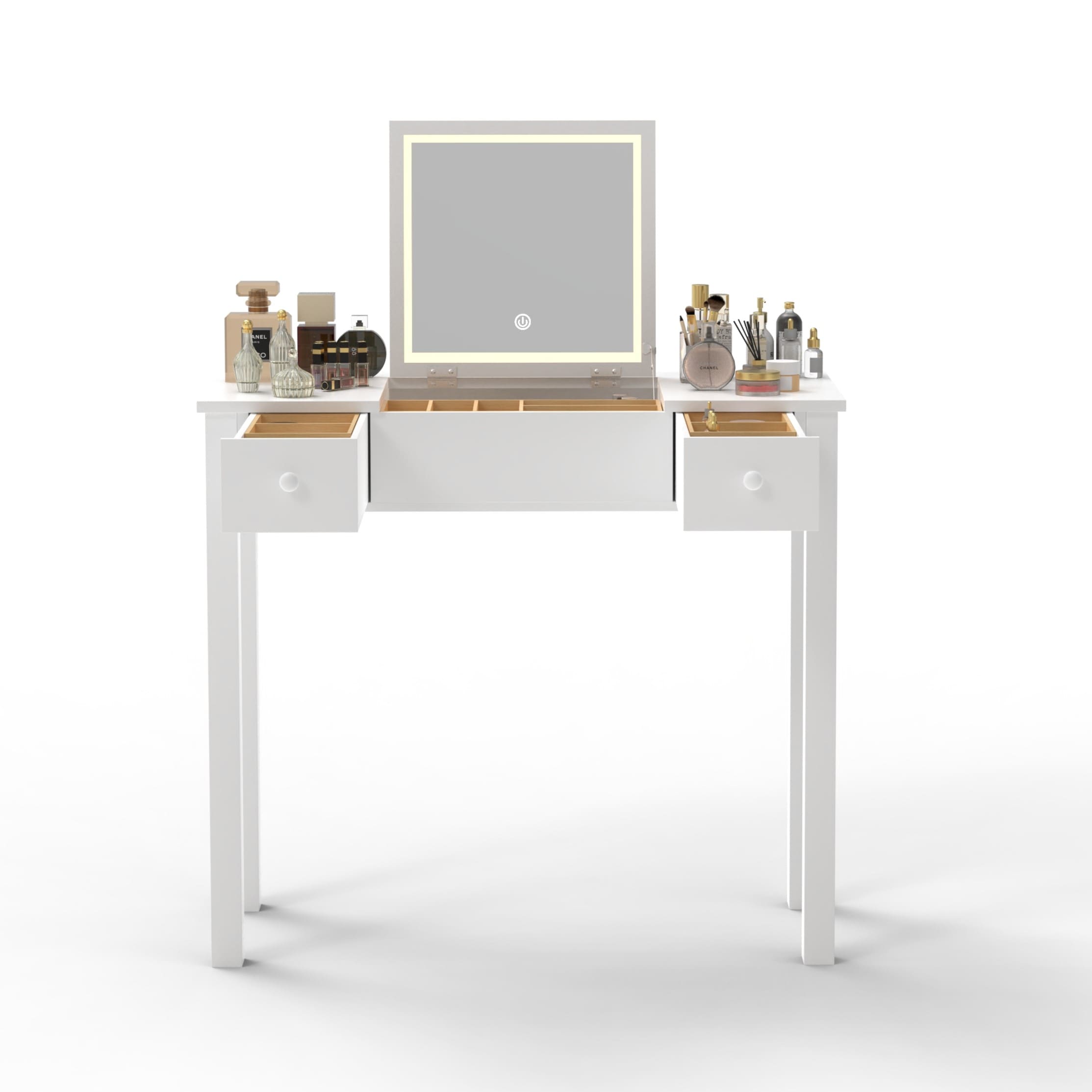 CESICIA Q121 33-in White Makeup Vanity