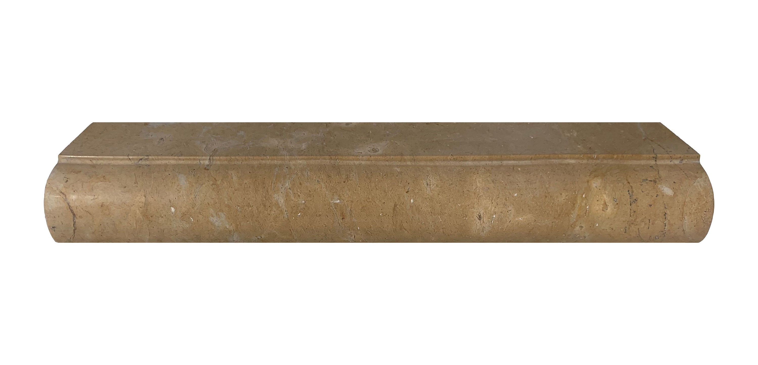 Natural Stone Veneer L22-2X12-WC-SB 12-in x 2-in Set of 10 LNFT-Wainscot cap-Sand Beige-2inx12inx2in 10 Linear feet Sand beige Stone veneer