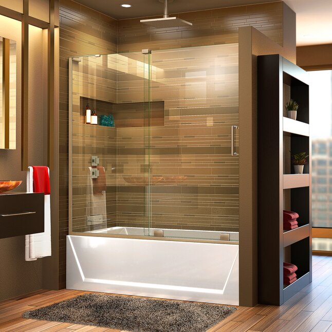 Dreamline Mirage X 56 In To 60 W, Home Depot Curved Bathtub Doors Canada