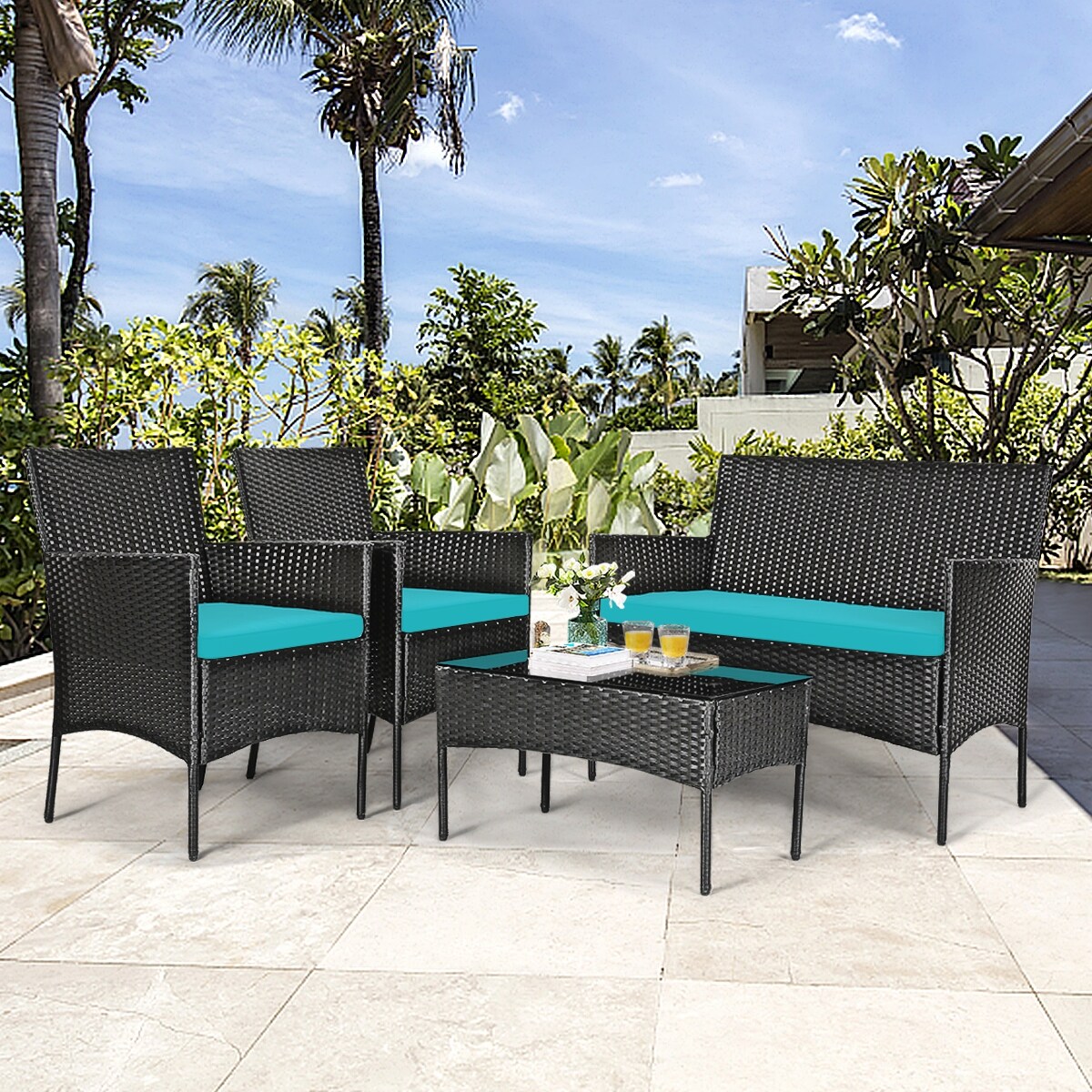 belleze 4 piece patio set