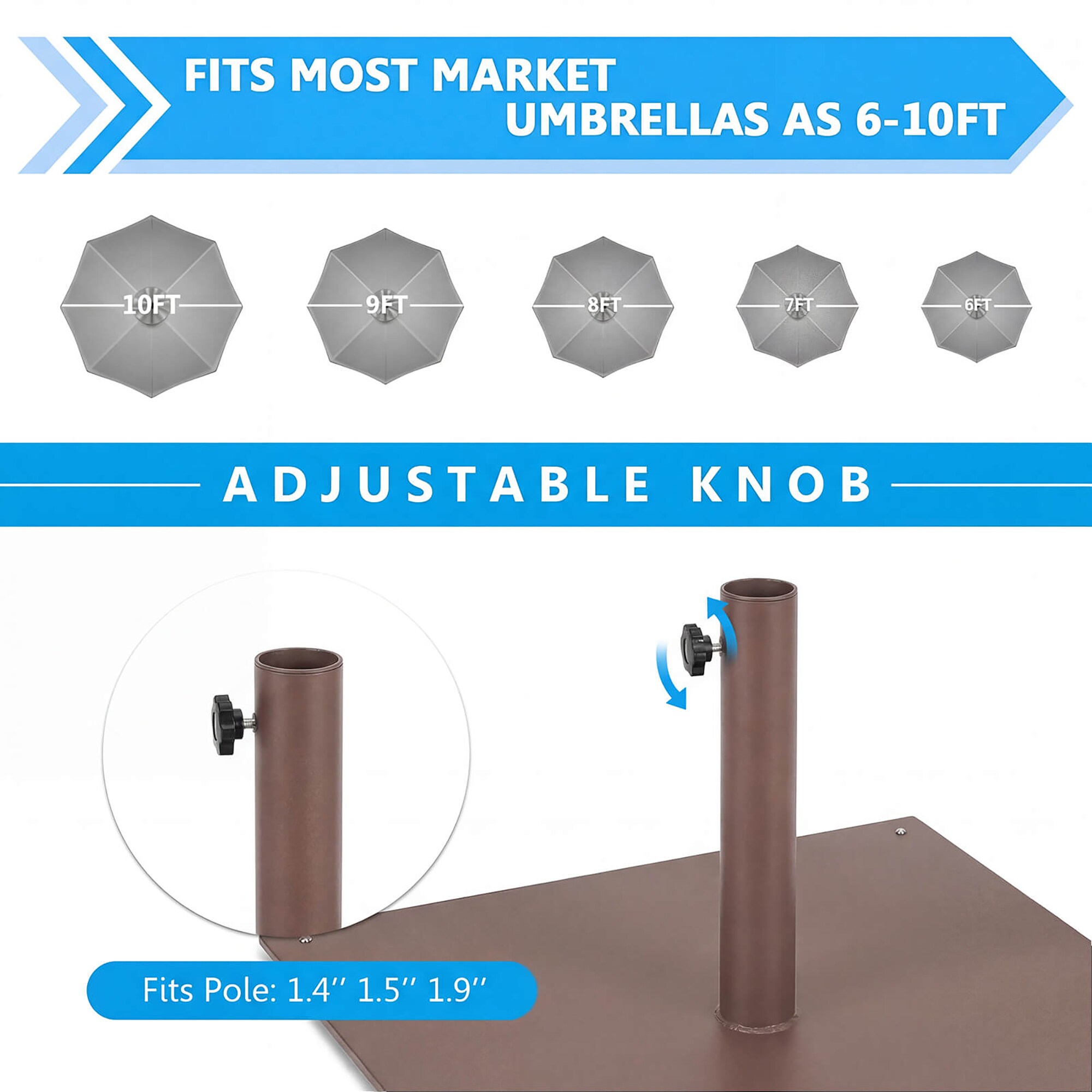 Costway HCST12080 Umbrella-Bases - View #5