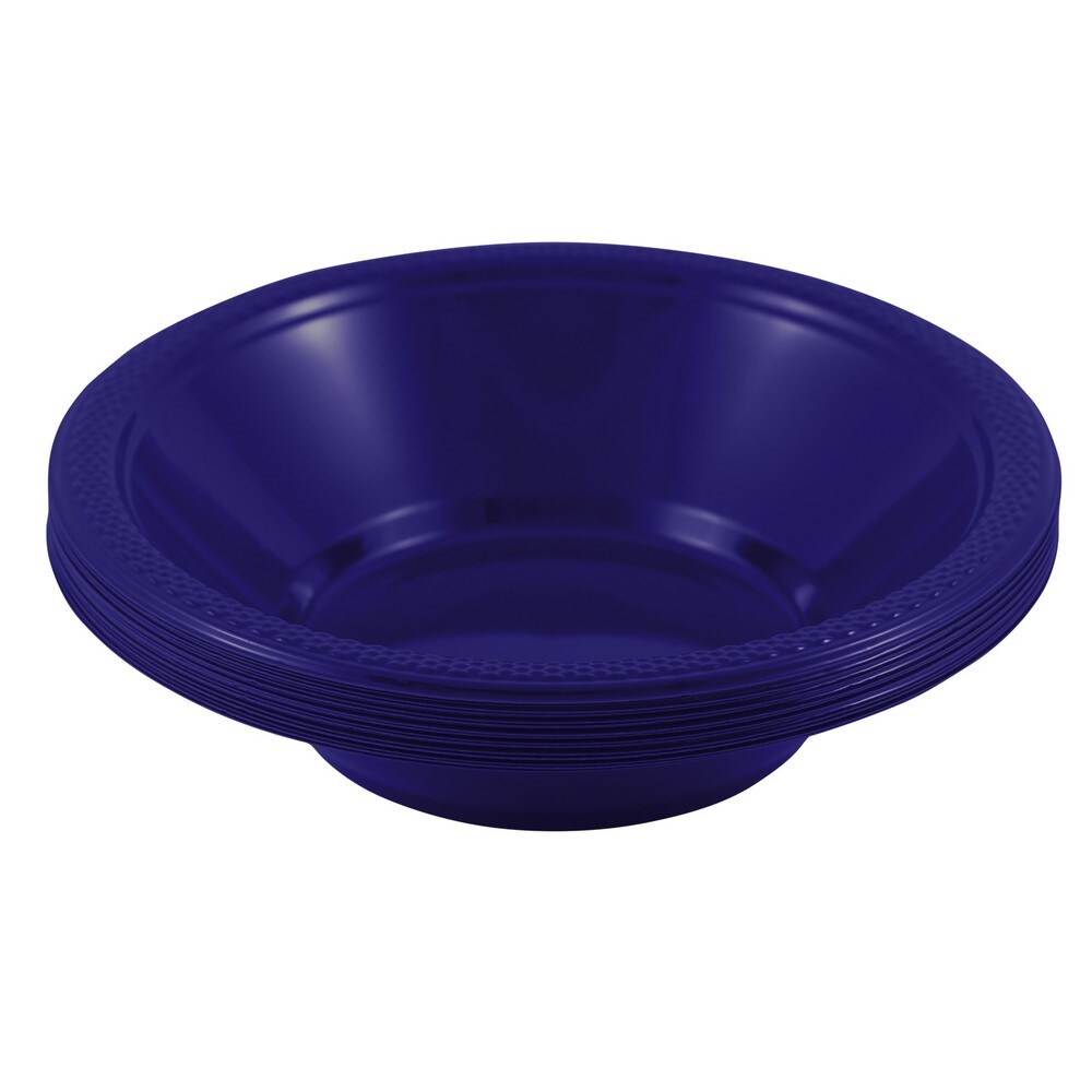 JAM Paper 20-Pack Blue Plastic Disposable Dinner Bowl in the Disposable  Bowls department at