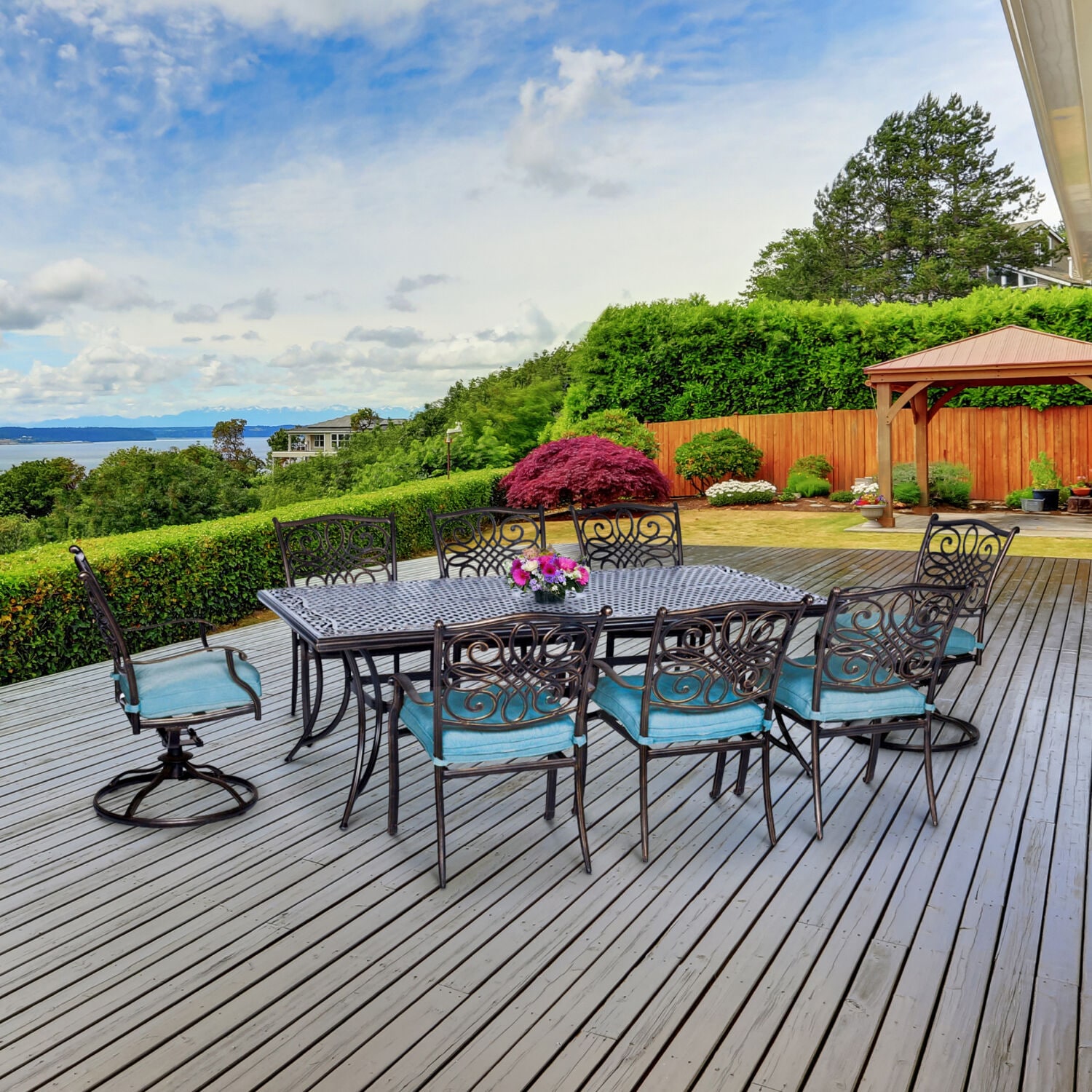 Hanover TRAD9PCSW2-BLU Patio-Dining-Sets - View #18