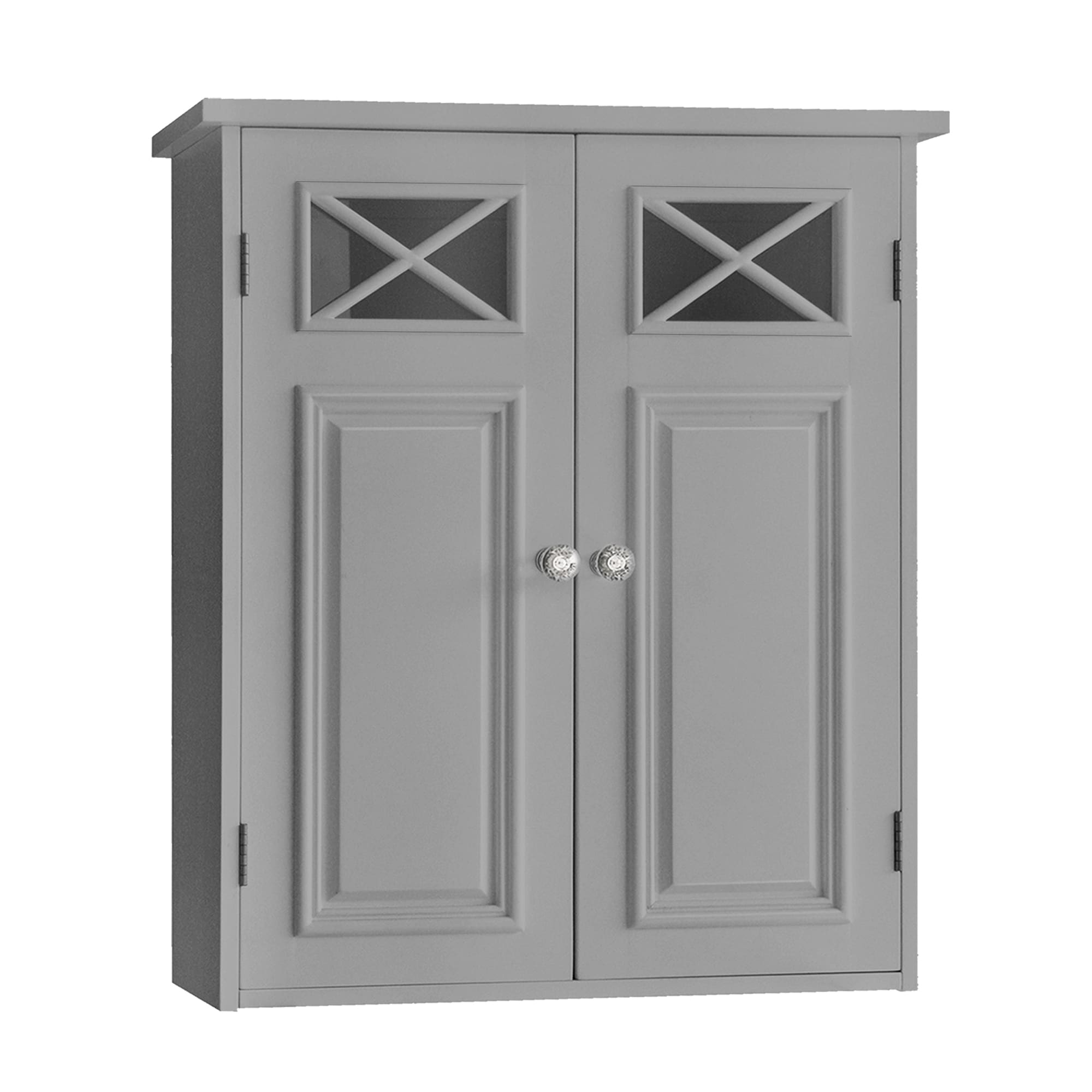 Teamson Home EHF-6810G Dawson 20-Inches x 24-Inches x 7-Inches Gray Bathroom Wall Cabinet