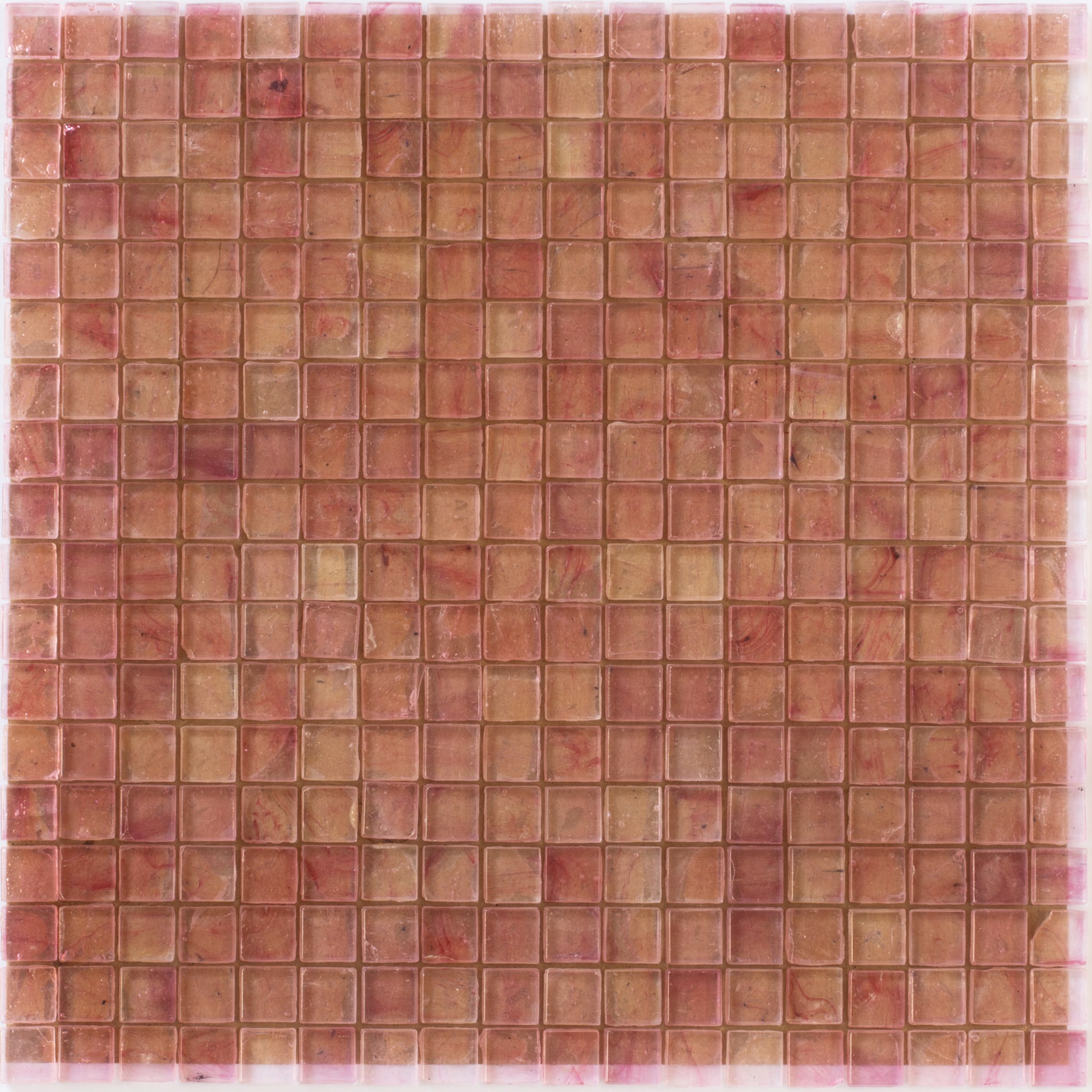 Apollo Tile APLNB88PK225A Skosh Foxy Pink 11-1/2-in x 11-1/2-in Glossy Glass Patterned Mosaic Floor and Wall Tile (18.69-sq. ft/ Carton)