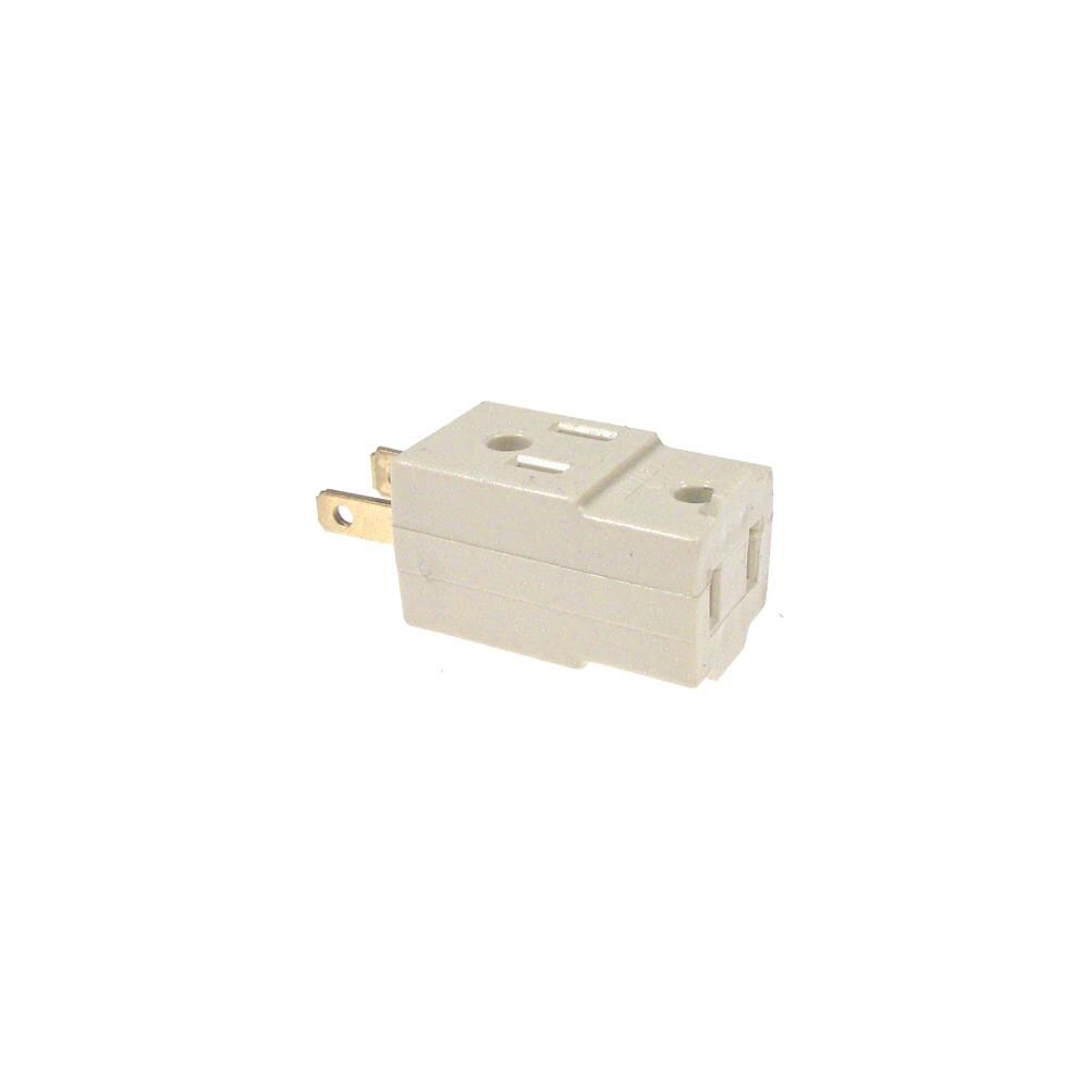 ZX9JNSN3058 Ivory Cube Triple Tap Plug-in Outlet Adapter