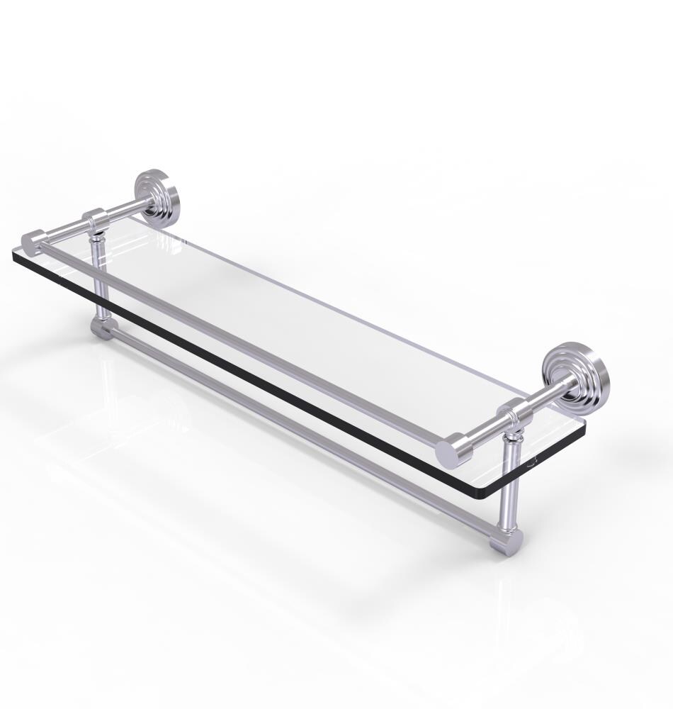 Allied Brass WP-1TB/22-GAL-SCH Waverly Place Satin Chrome Wall mount Bathroom Shelf ( 22-in x 5-in x 5-in )