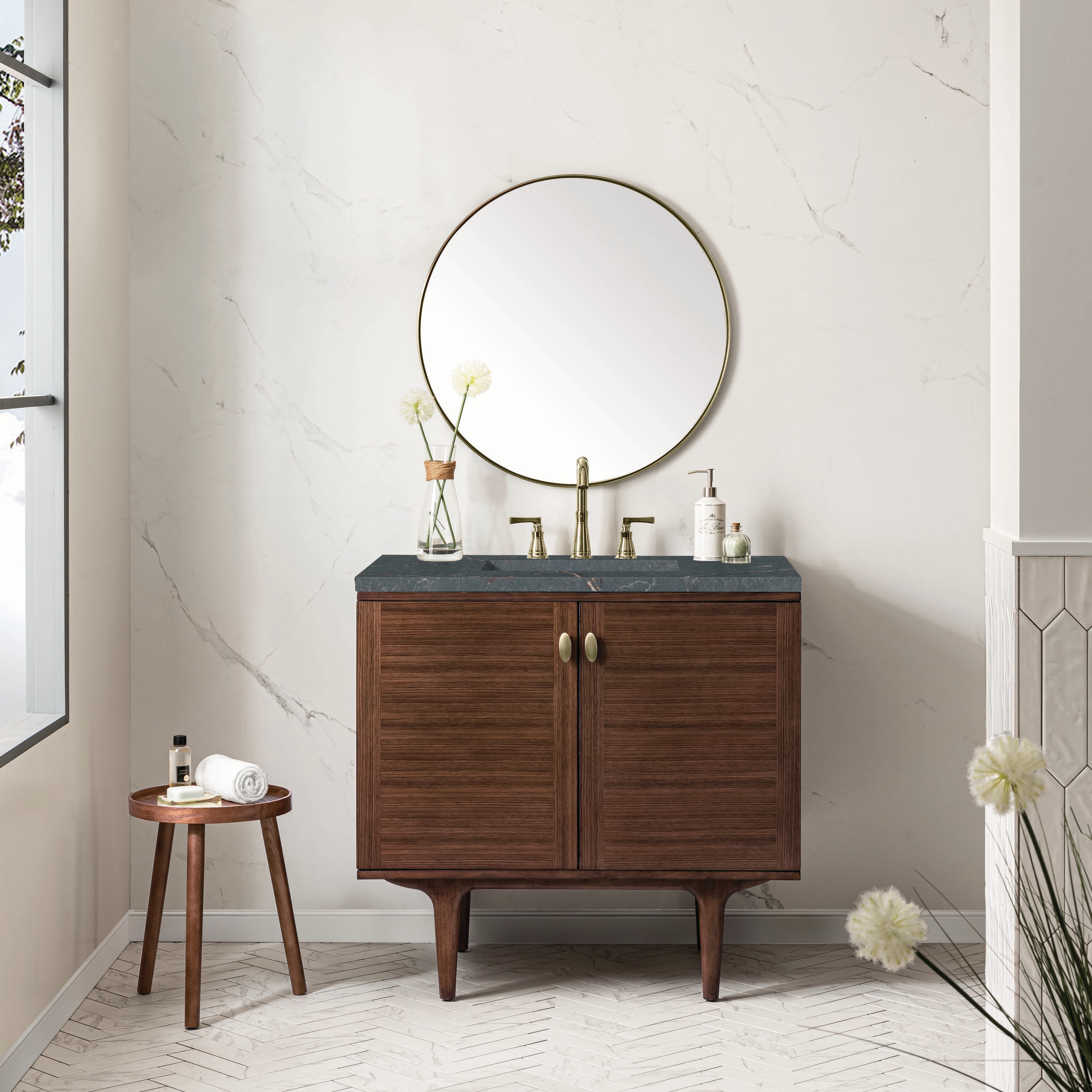 James Martin Vanities 670-V36-WLT-3PBL Bath-Vanity-Combo - View #2