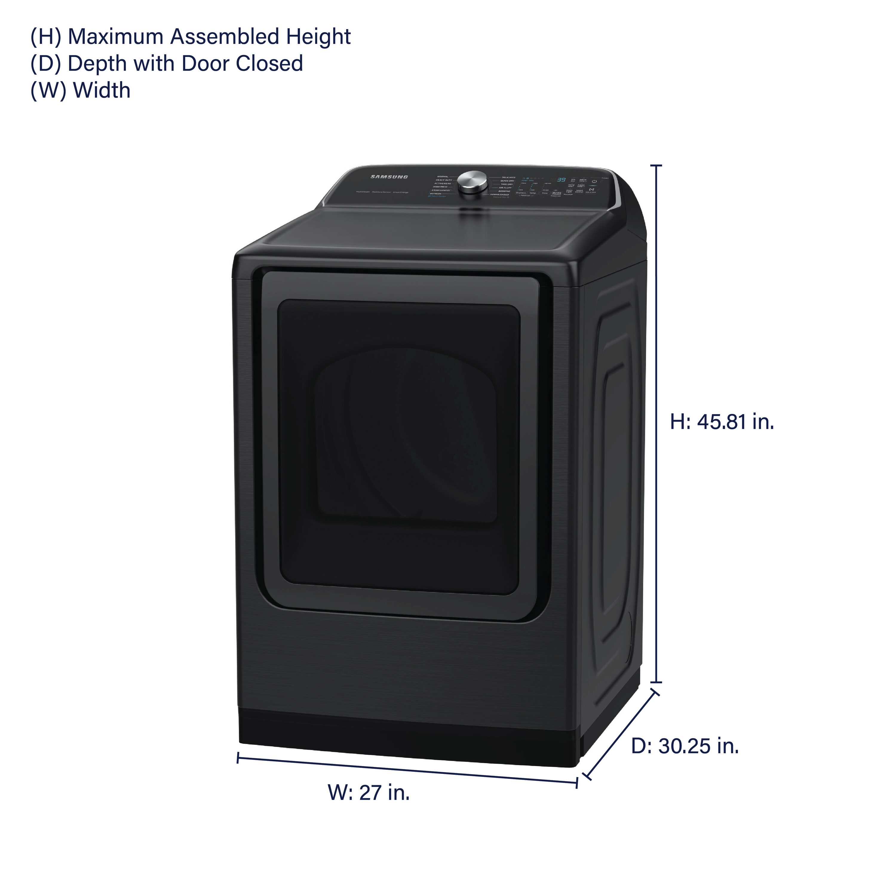 Samsung DVE55CG7100V Elec-Dry - View #2