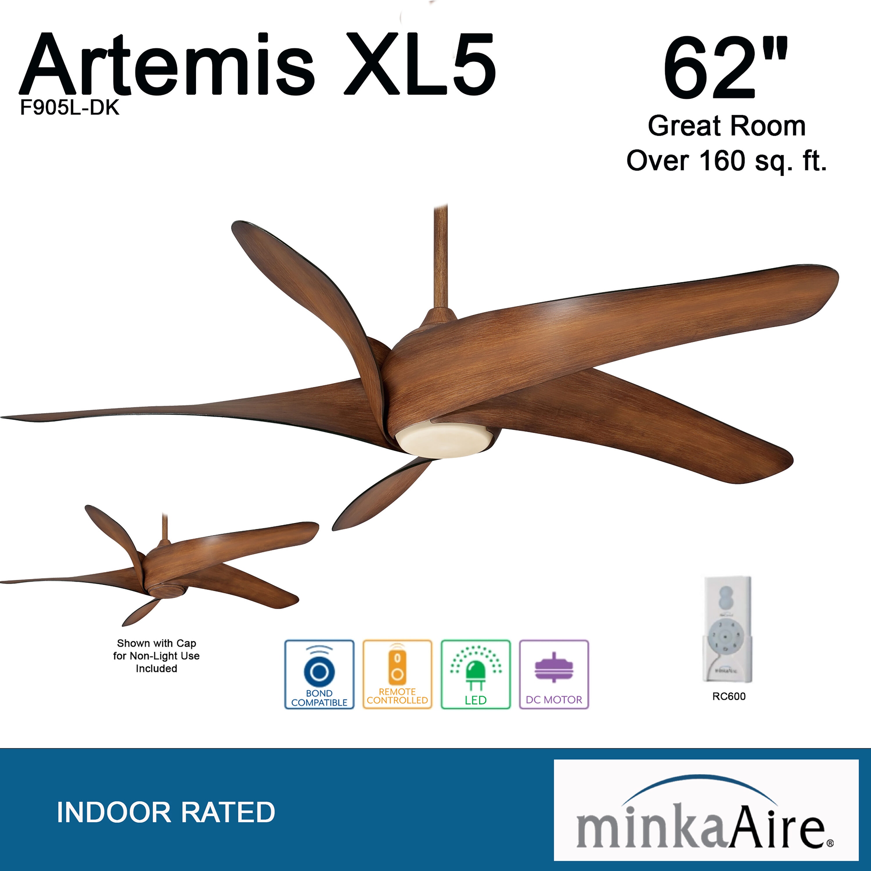Minka Aire Artemis Xl5 Led 62 In