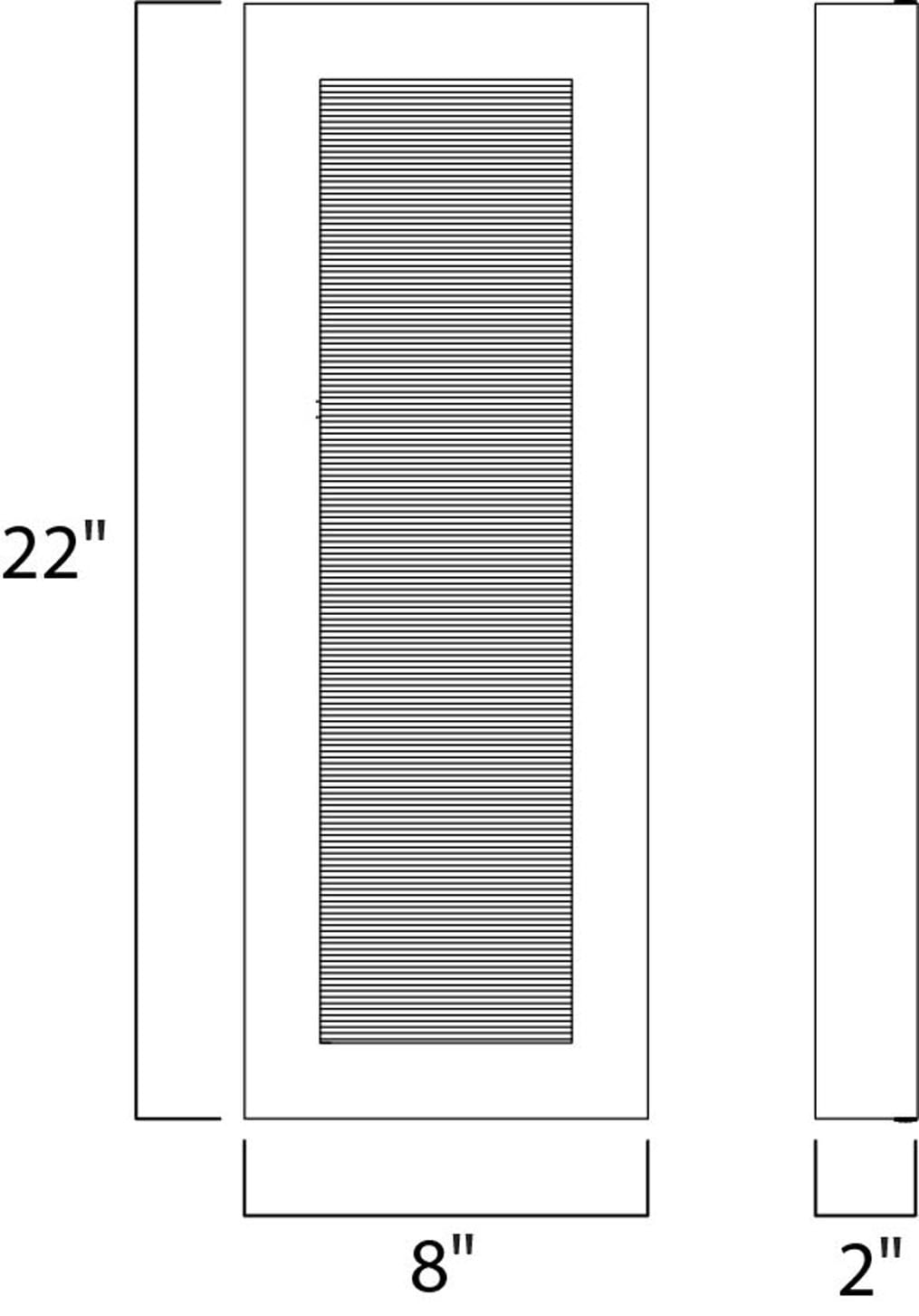 Architectural Bronze 22" LED Outdoor Wall Sconce
