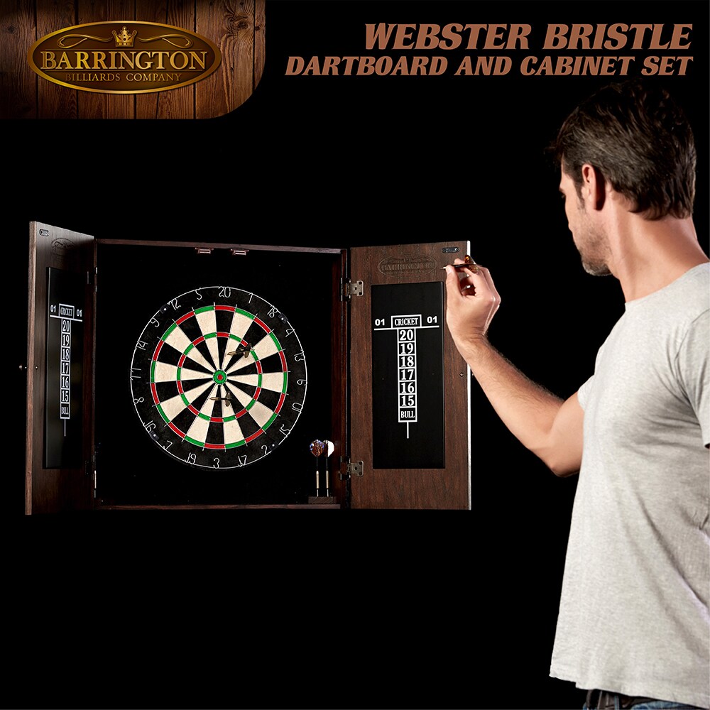 MD Sports Dartboard Set 25in Brown Composite Dartboard