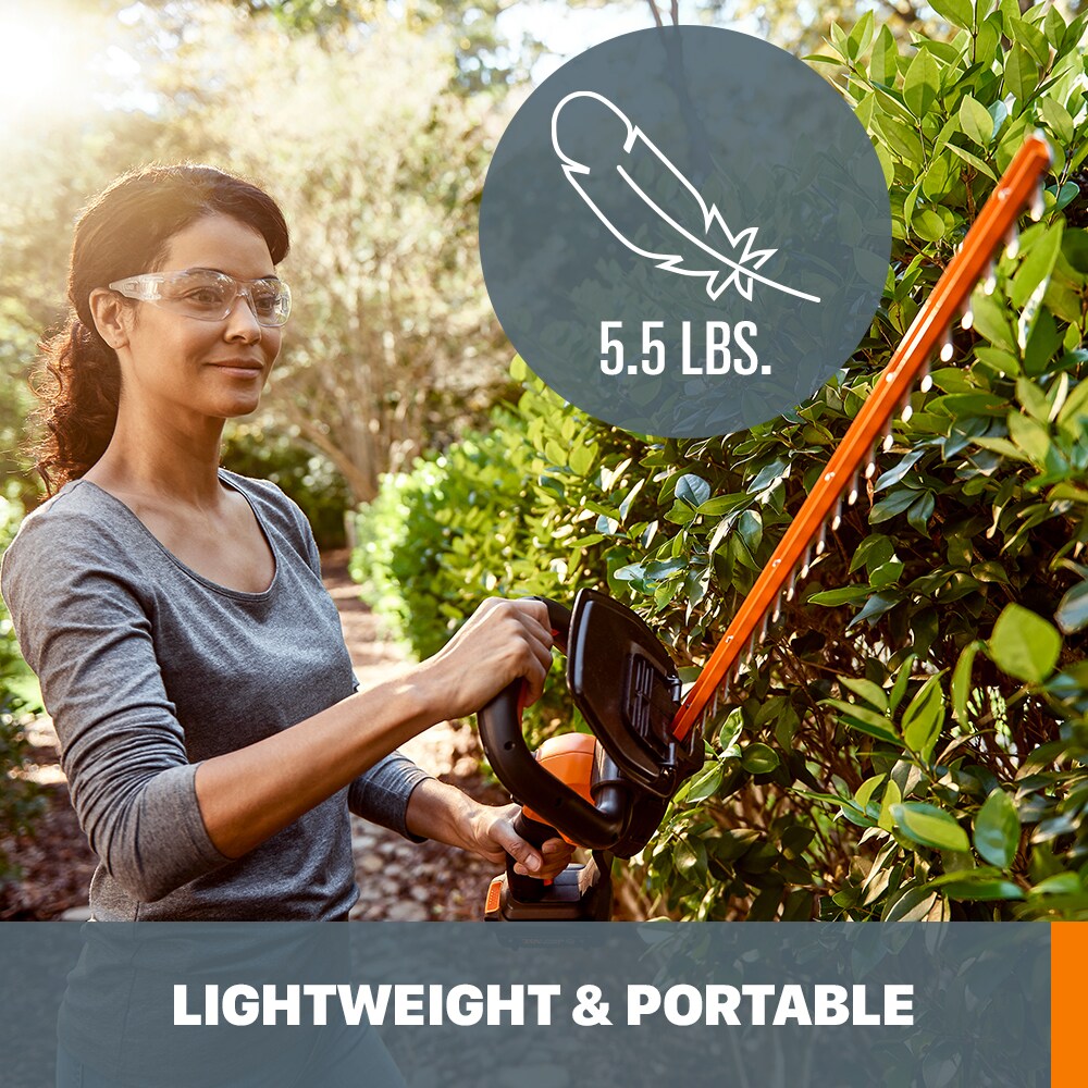 Worx Wg252 20 - 20v Pole Hedge Trimmer With 13' Reach, 10-position Head,  Rotating Handle : Target