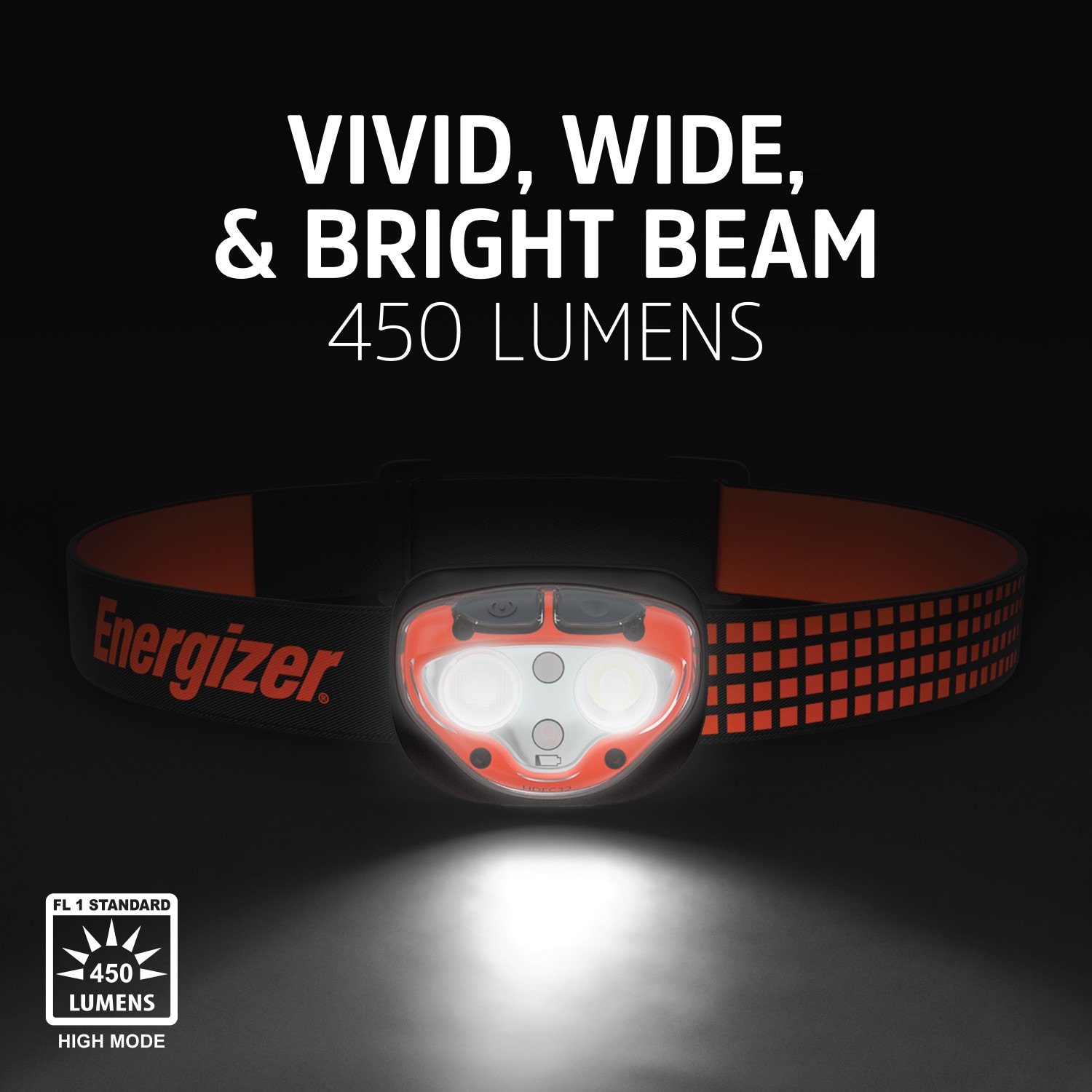 Vision Energizer in Headlamp the Included) (Battery Headlamps LED 450-Lumen department at