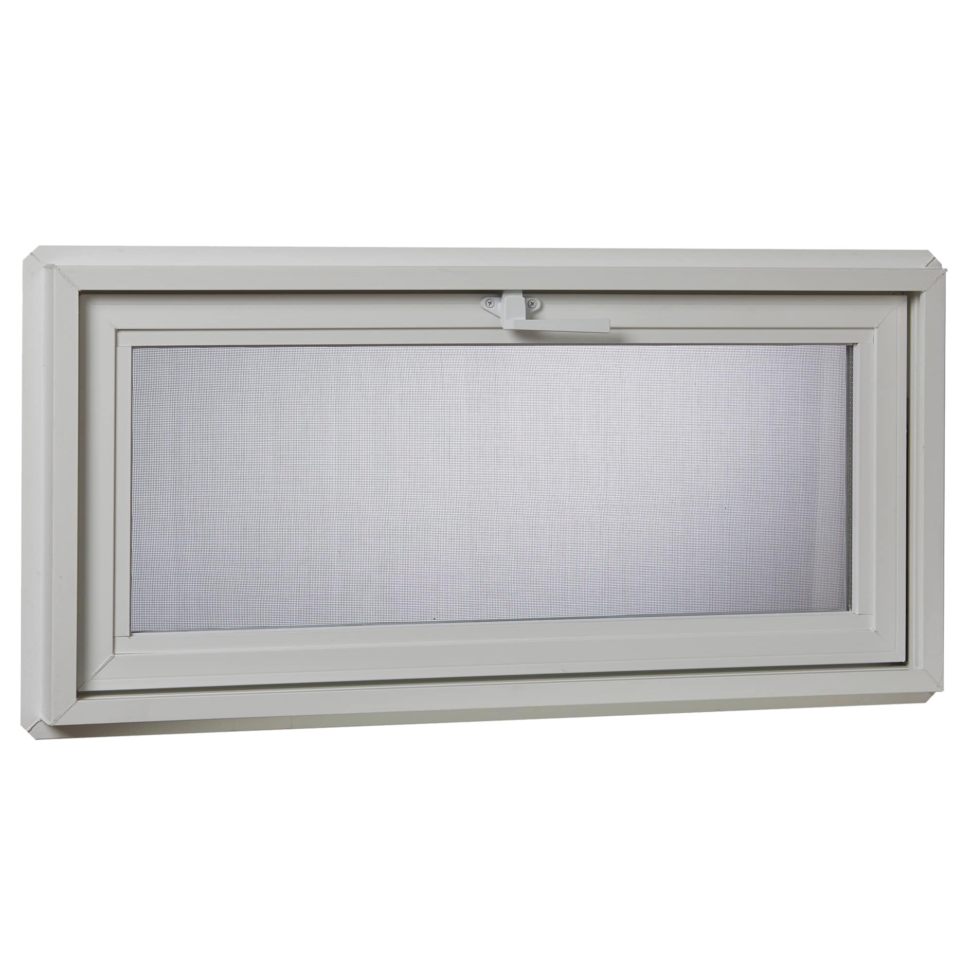 30001 Series 31-3/4-in x 17-3/4-in x 3-in Jamb Tilting Vinyl Replacement White Basement Hopper Window