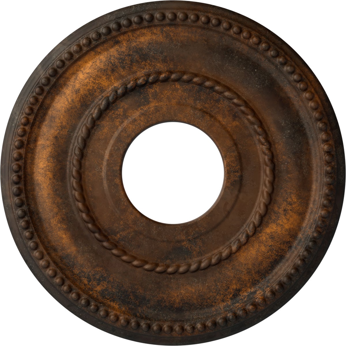 Ekena Millwork CM12VARUS Valeriano 12.125-in W x 12.125-in L Painted Rust Polyurethane Whole Ceiling Medallion