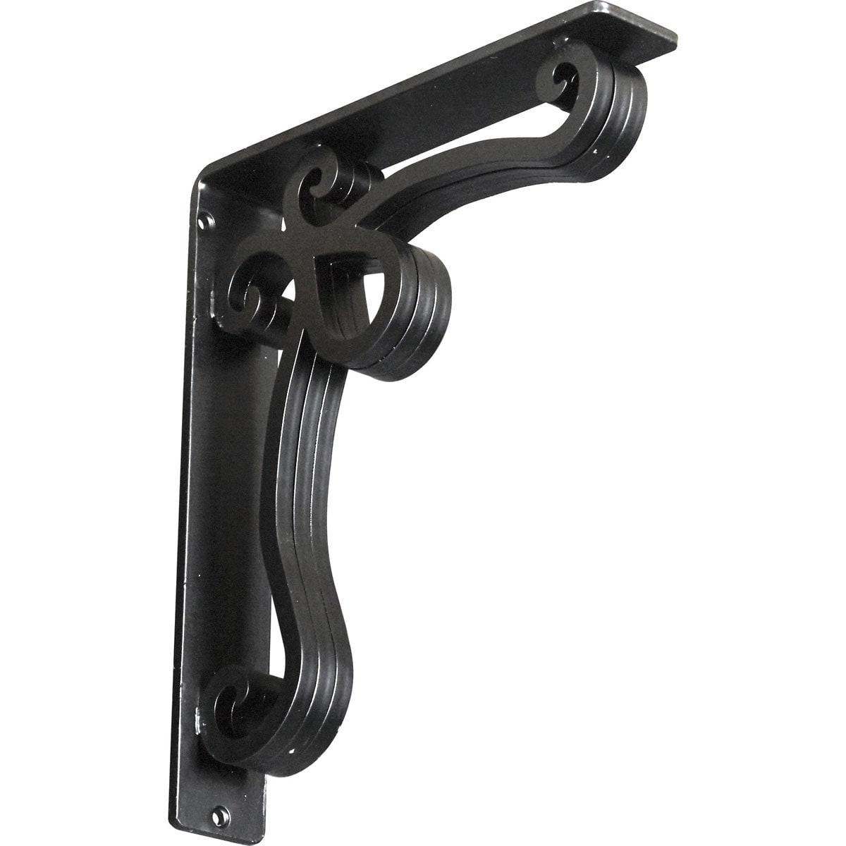 Ekena Millwork BKTM02X10X12TOL Orleans 10-in x 2-in x 12-in Black Wrought iron Countertop support bracket