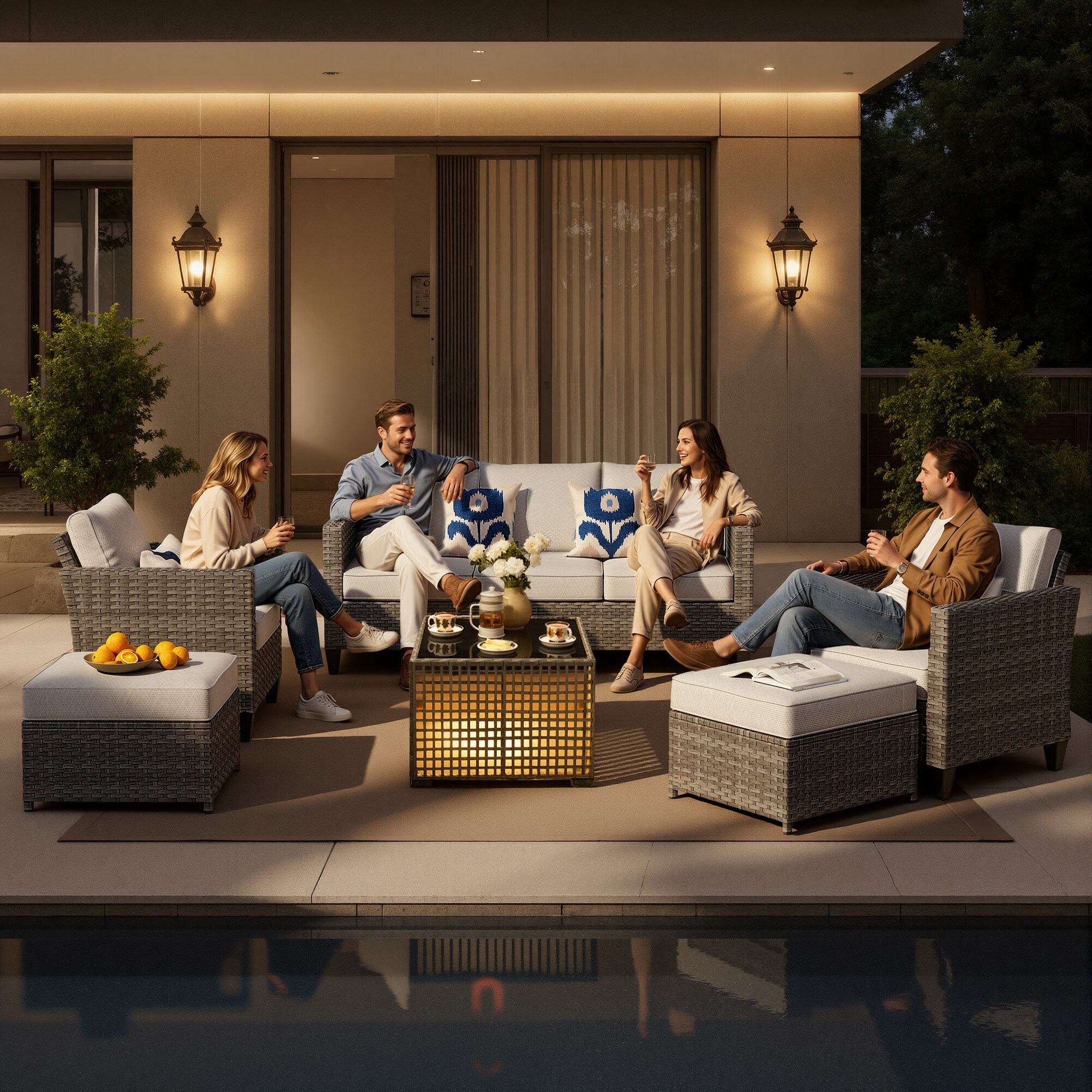 Pouuin SNGRT706 Patio-Conversation-Sets - View #2