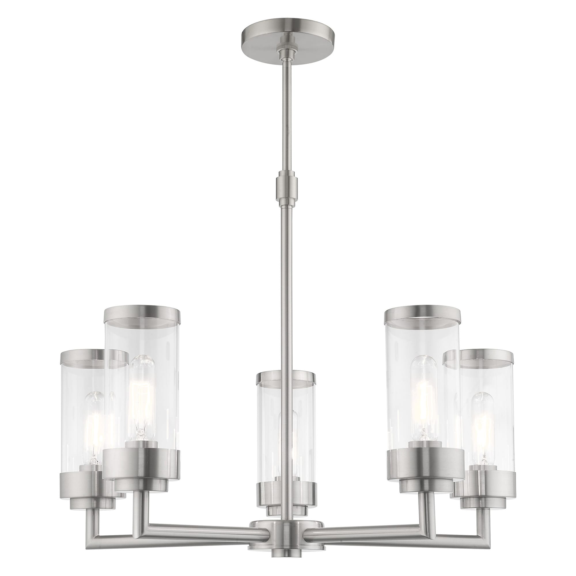 Hillcrest Brushed Nickel 5-Light Candle Style Chandelier