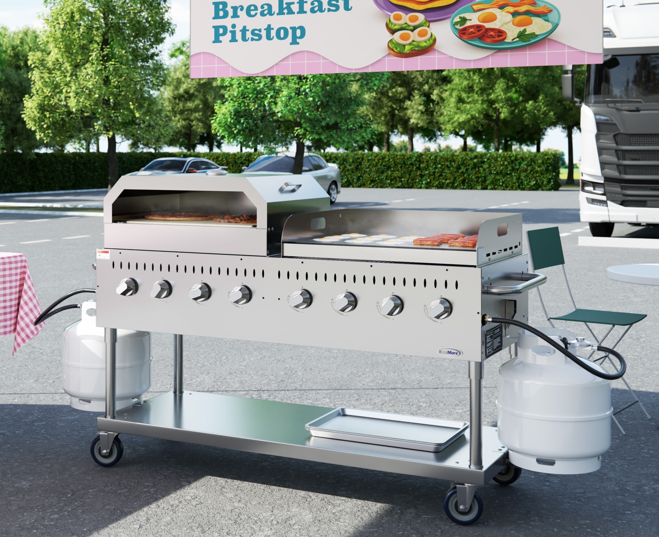KoolMore LOW-CGKIT6-G30P30 Gas-Grill - View #3