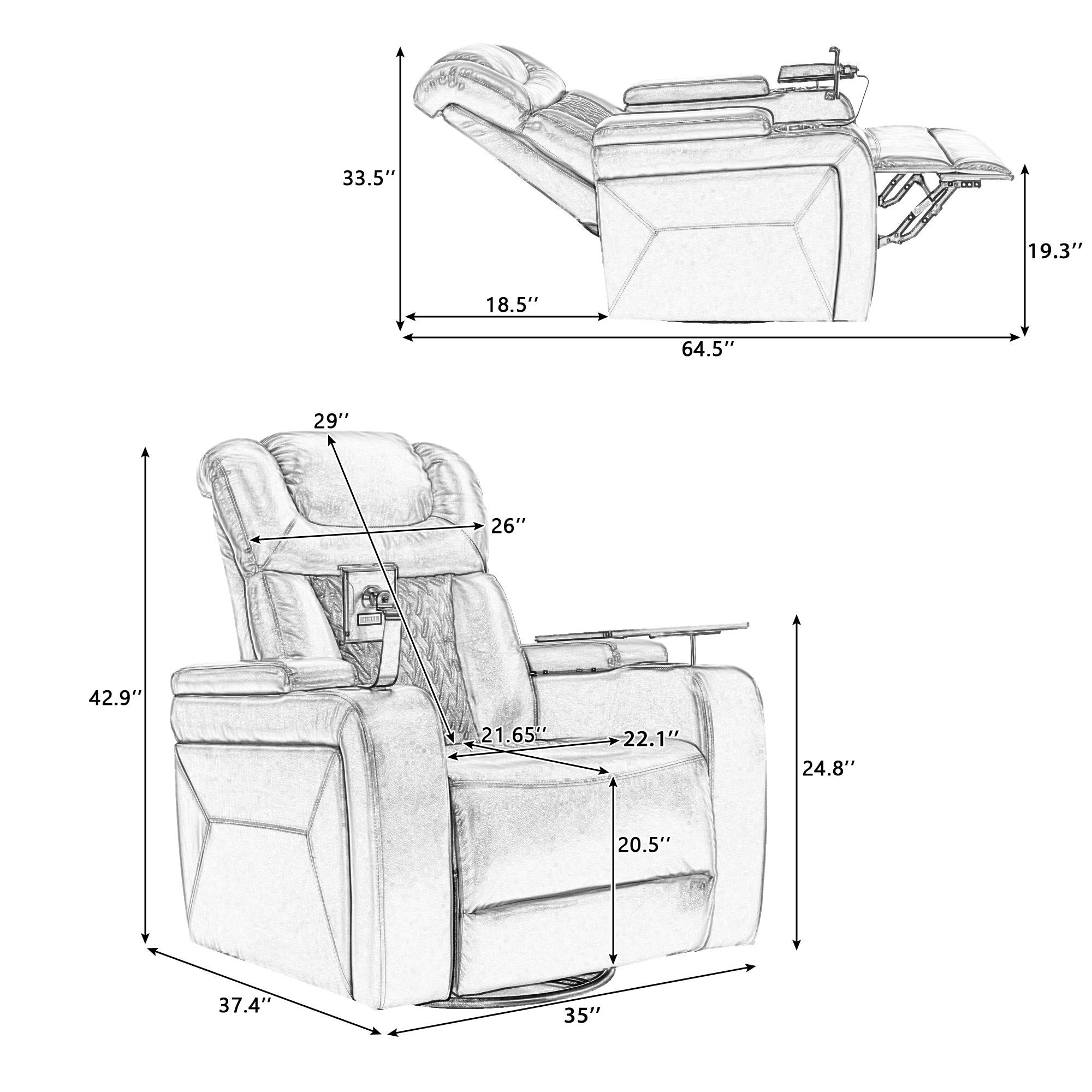 LOVMOR SF-X-N719S001190B recliners - View #2