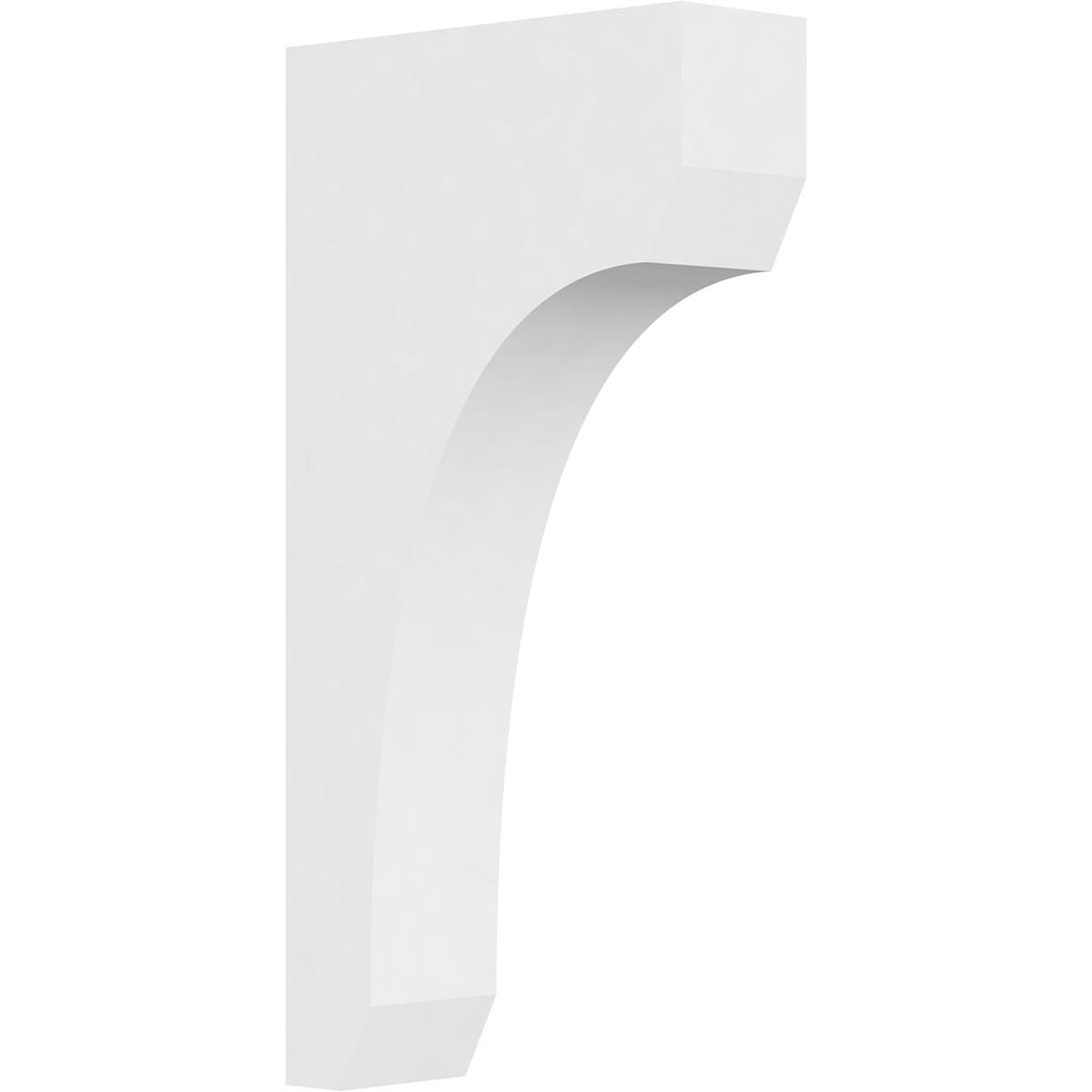 Ekena Millwork CORP03X10X20LGY 3-in x 10-in x 20-in Standard legacy Unfinished White PVC Paintable Corbel