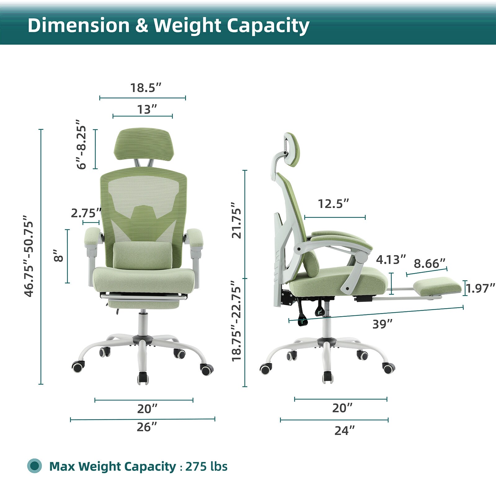 Black Mesh High Back Ergonomic Office Chair with Adjustable Features