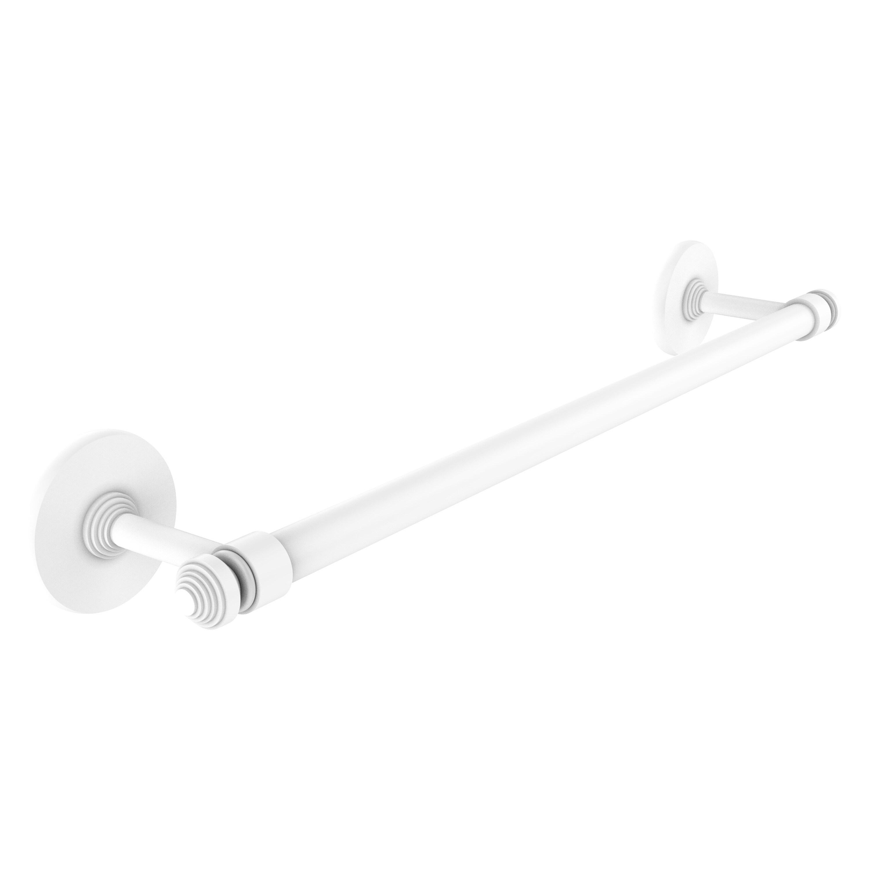 Allied Brass SB-41/24-WHM Southbeach 24-in Matte White Wall mount Single Towel Bar
