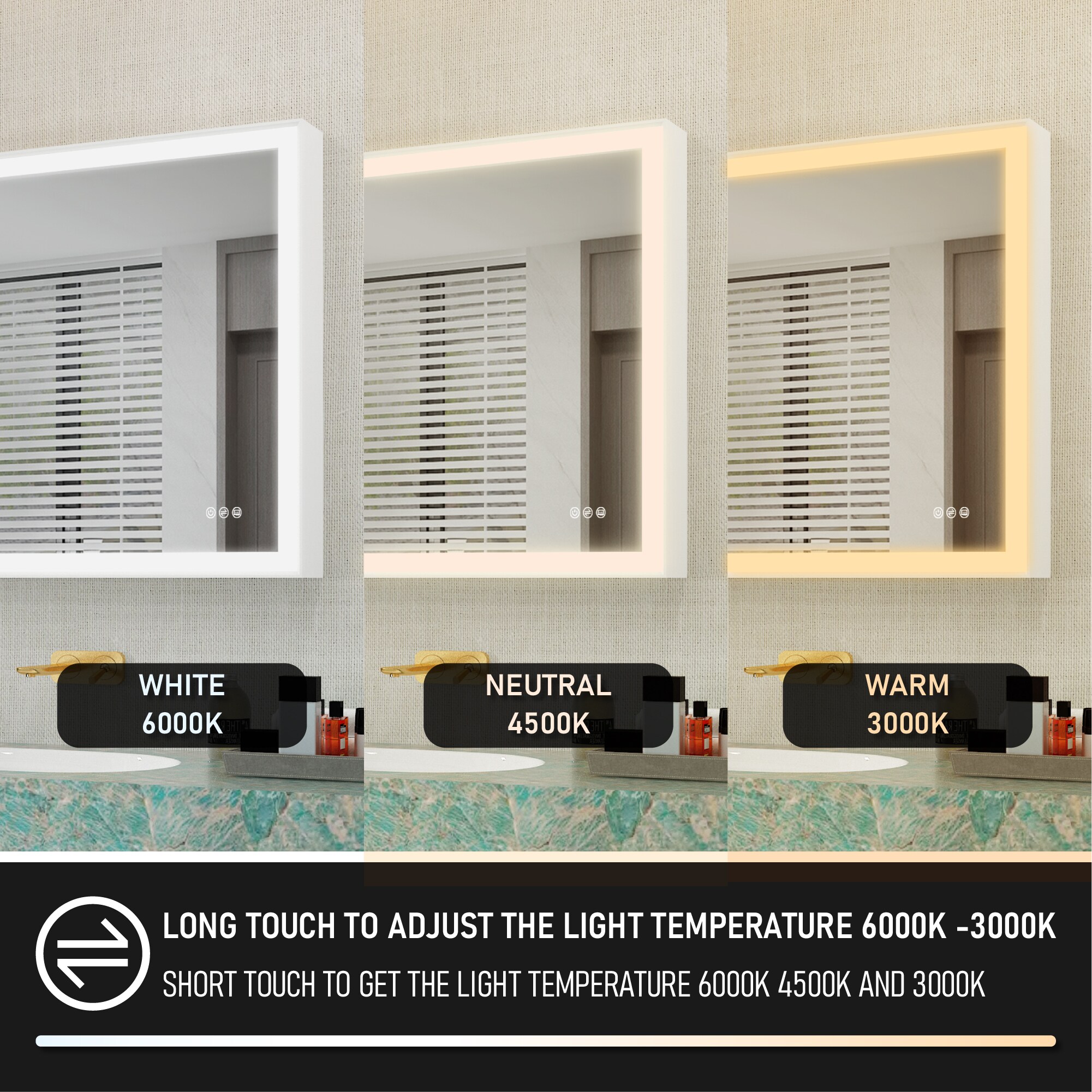 Forclover HE-33MK4836 Framed-Bath-Mirrors - View #8