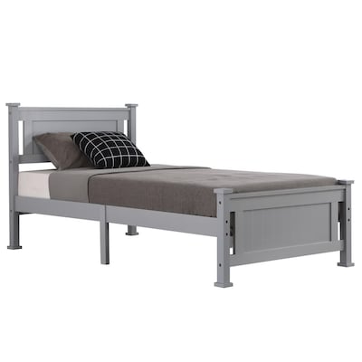 Outo Bed Frame Gray Twin, Grey Twin Bed Frame With Headboard