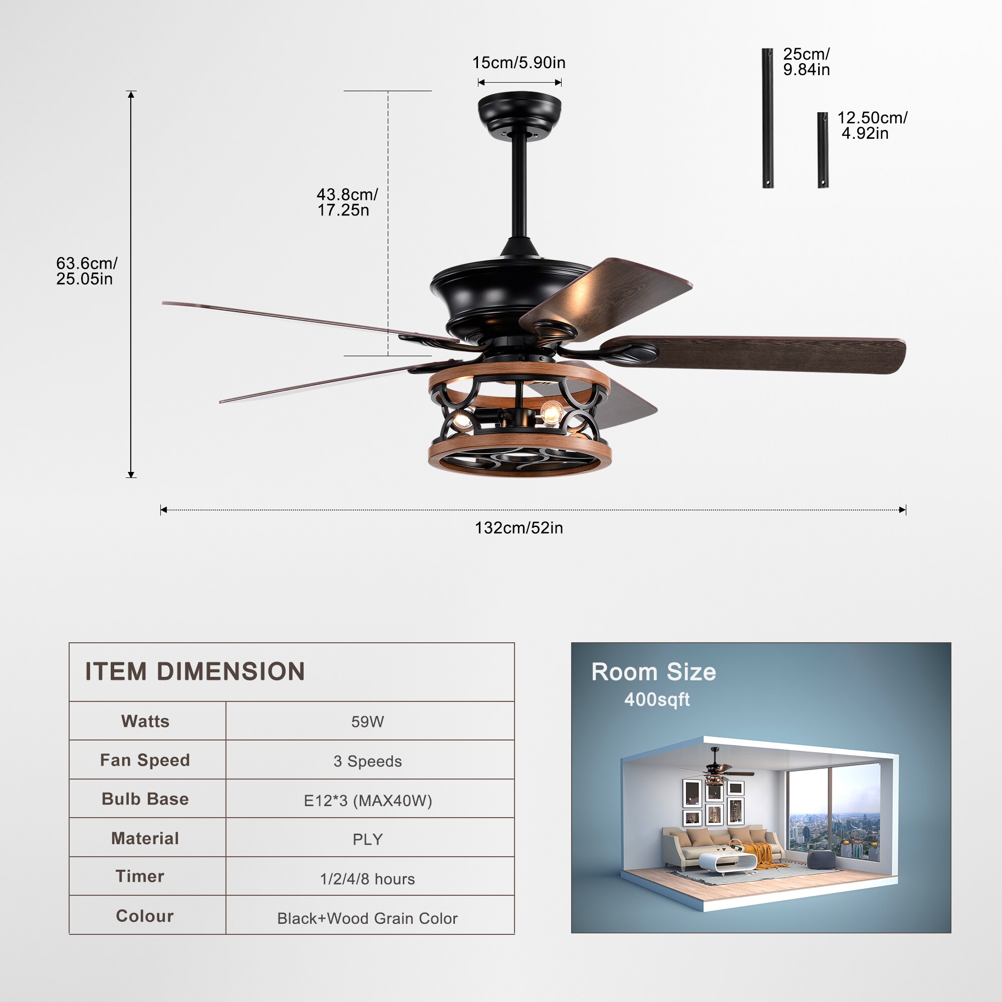 Oaks Decor BDHEM123241 Ceiling-Fans - View #12