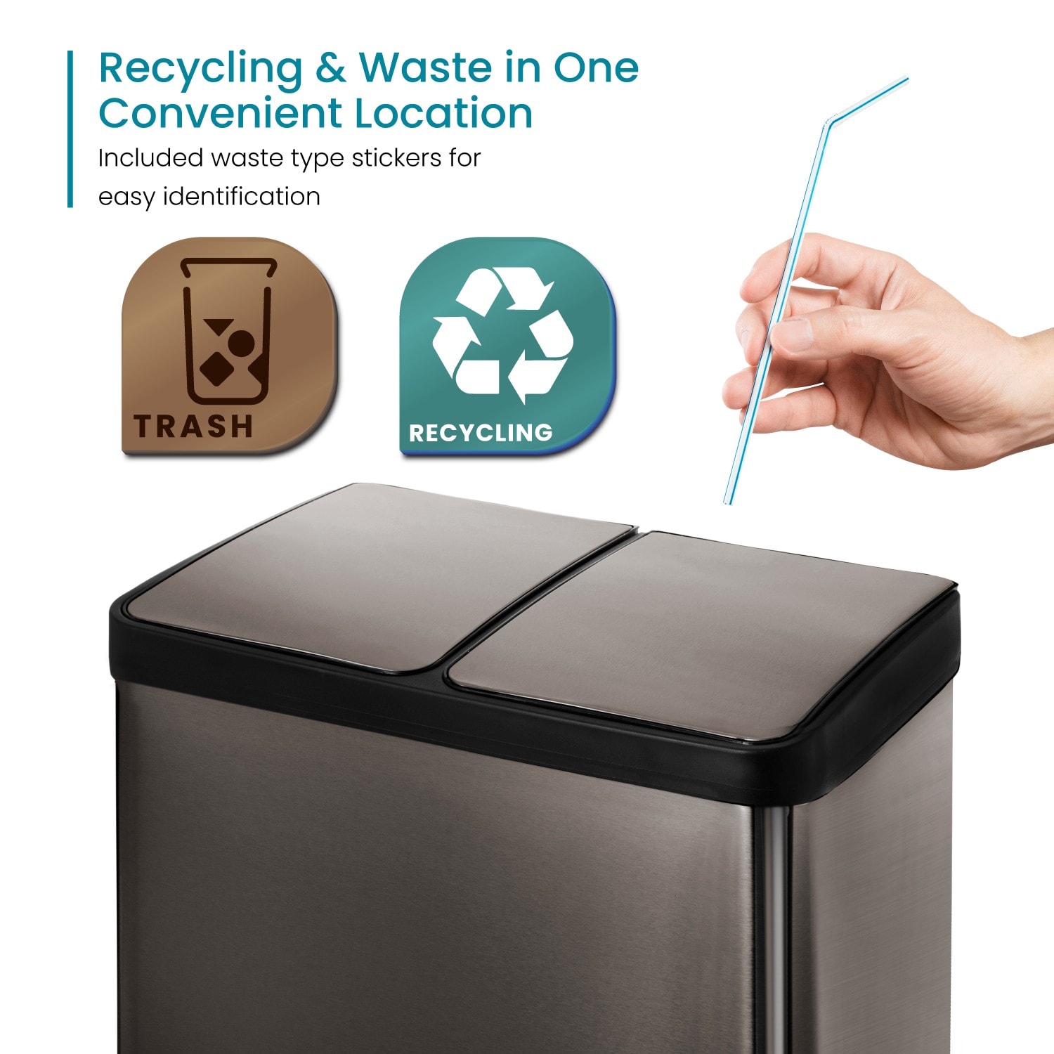 Home Zone Living VA41977A Recycling-Bins - View #2