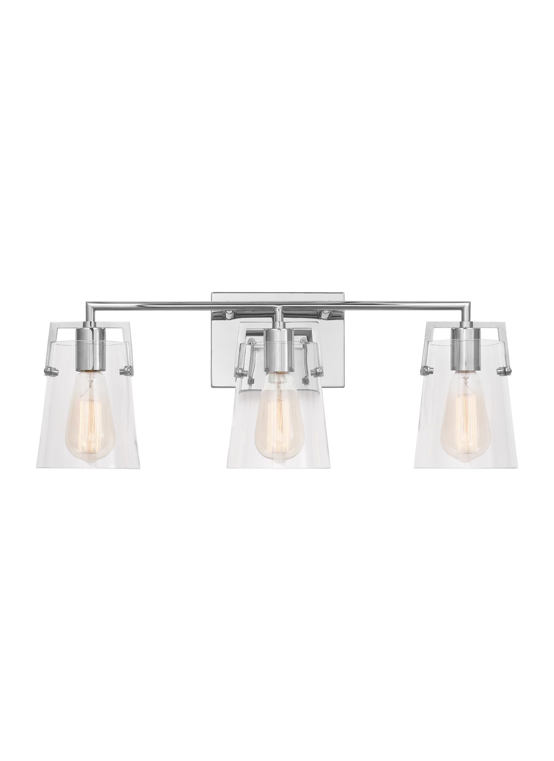 Scott Living DJV1033CH Crofton 24-in 3 -Light Chrome Modern/contemporary Vanity light