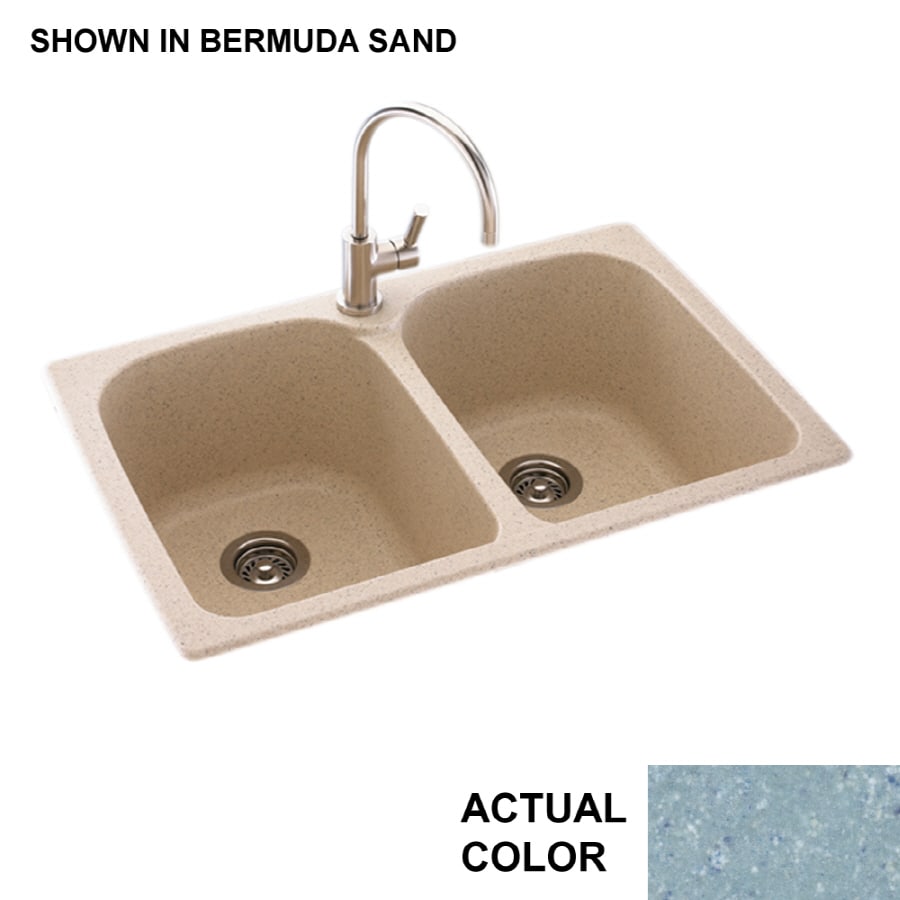 Swanstone Dual Mount 33 In X 22 In Composite Kitchen Sink At Lowes Com   00436861 