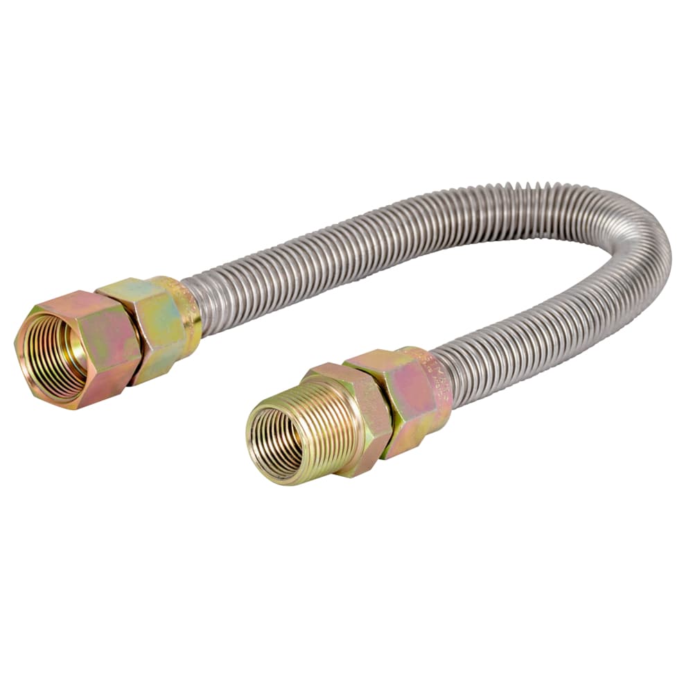 EASTMAN 30SS555048 48-in 3/4 -in FIP Inlet x 1/2 -in MIP Outlet Corrugated stainless steel Gas connector
